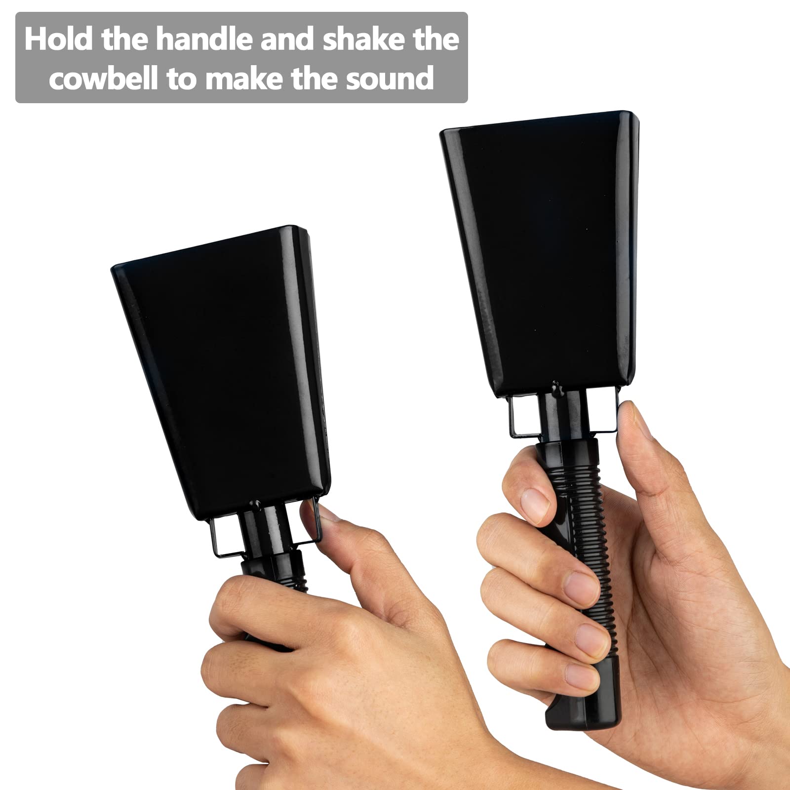 Cowbells 2Pcs,Steel Cow Bell 8 Inch With Handle,Cheering Hand Bell For Sports Events,Football Games,Party,Farm,Hand Chimes Music