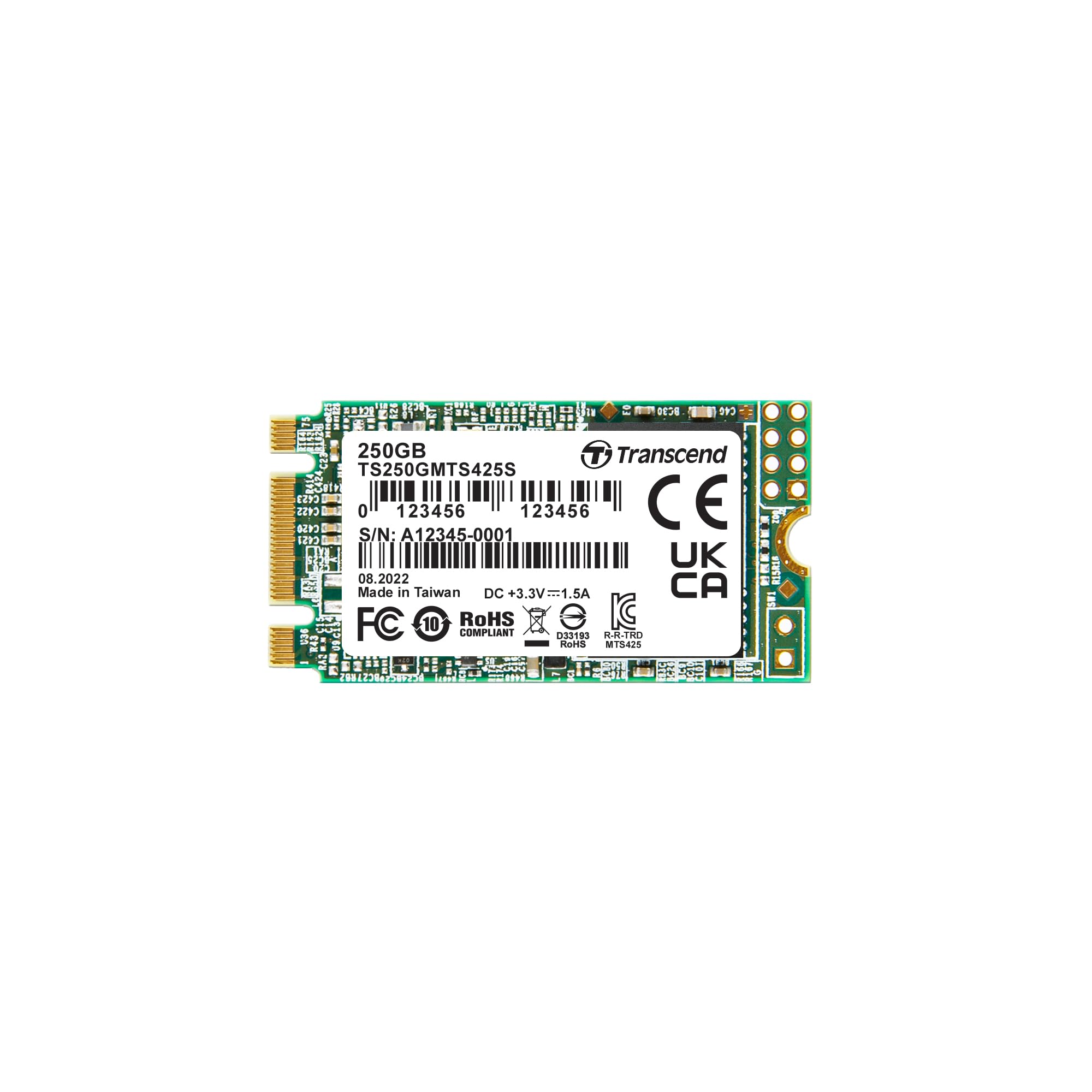 Transcend SSD TS250GMTS425S 250GB M.2 2242 SATA3 B+M Key TLC SSD Retail