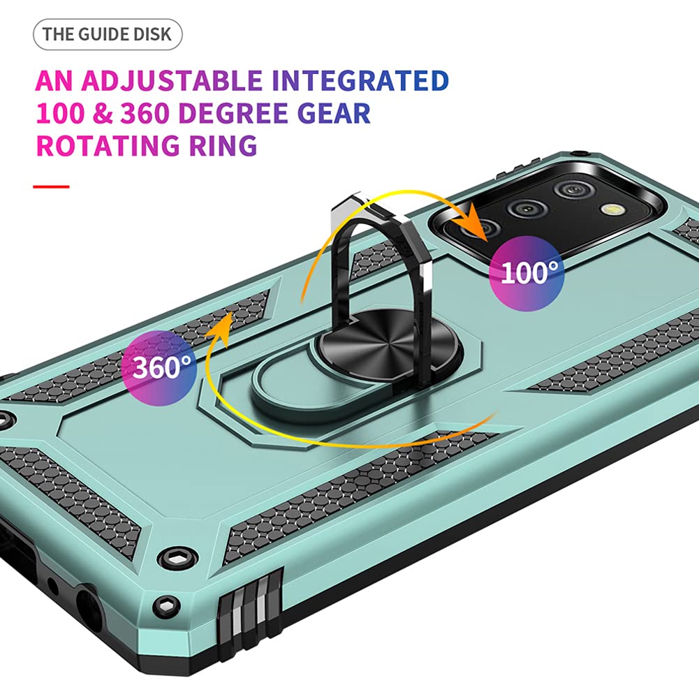 Sktgslamy For Samsung A02S Case, Galaxy A02S Case,With Screen Protector,[Military Grade] 16Ft. Drop Tested Cover With Magnetic K