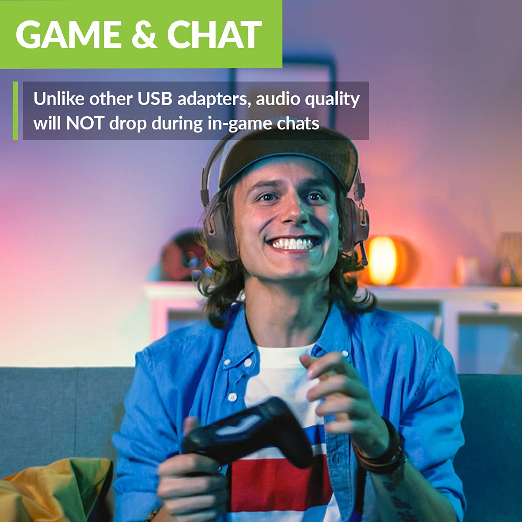 Avantree C519M   Bluetooth Headphones With Mic For Ps5 & Switch, Wireless Headset With Usb C Adapter For Pc & Laptop, Low Latenc