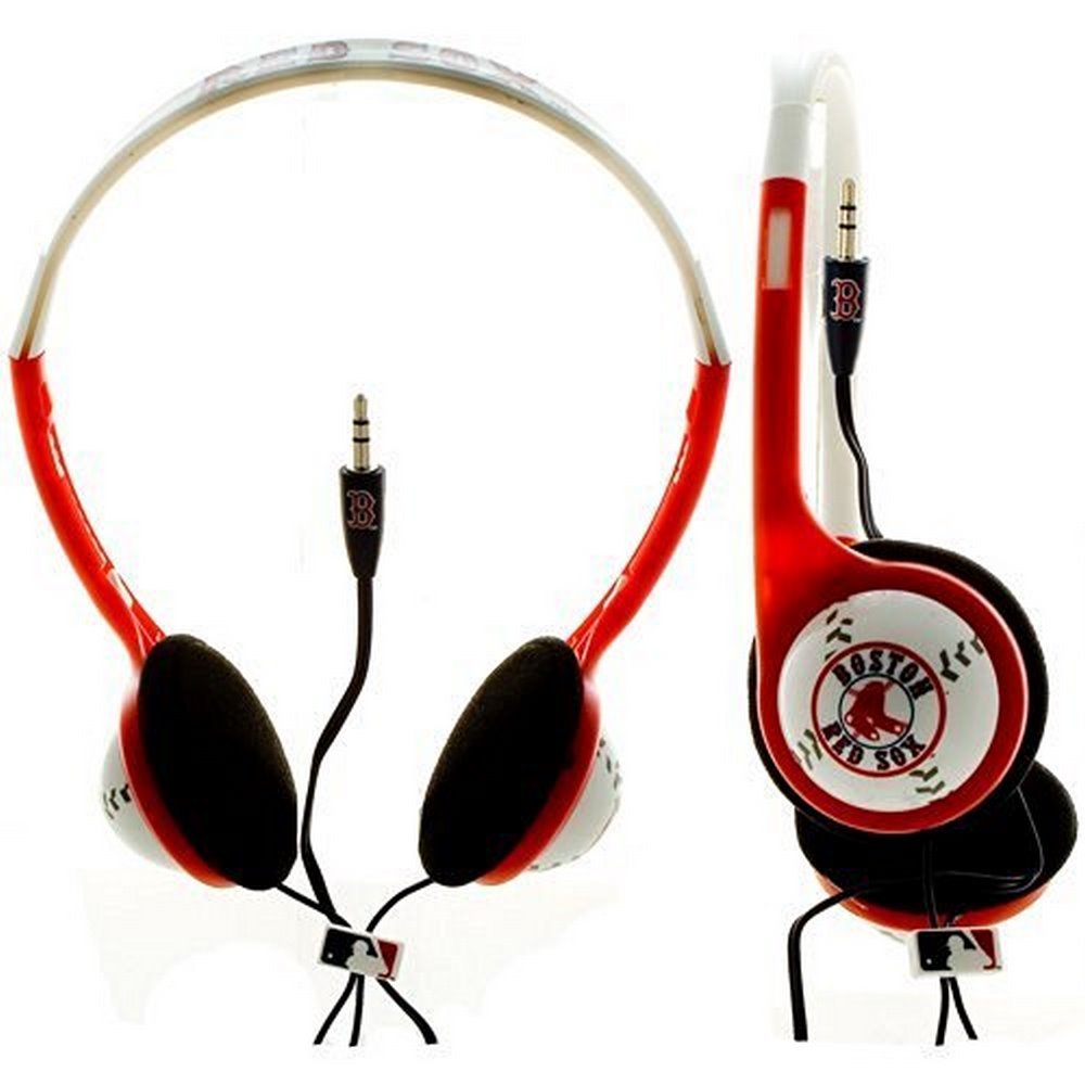 Mlb Nes Group Boston Red Sox Logo Baseball Over The Head Headphones
