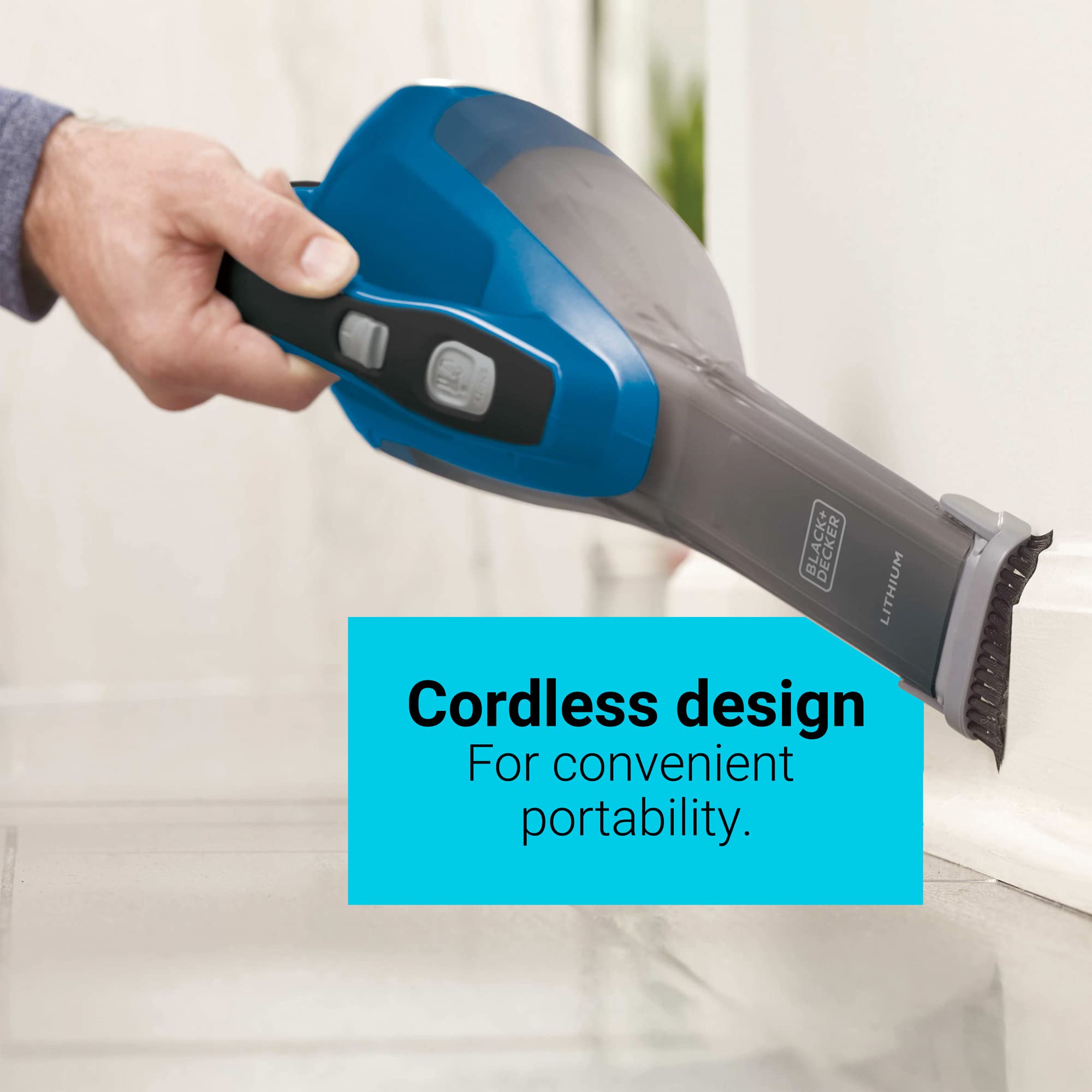 Black+Decker Dustbuster Advancedclean Cordless Handheld Vacuum, Home And Car Vacuum (Hlva315J22)