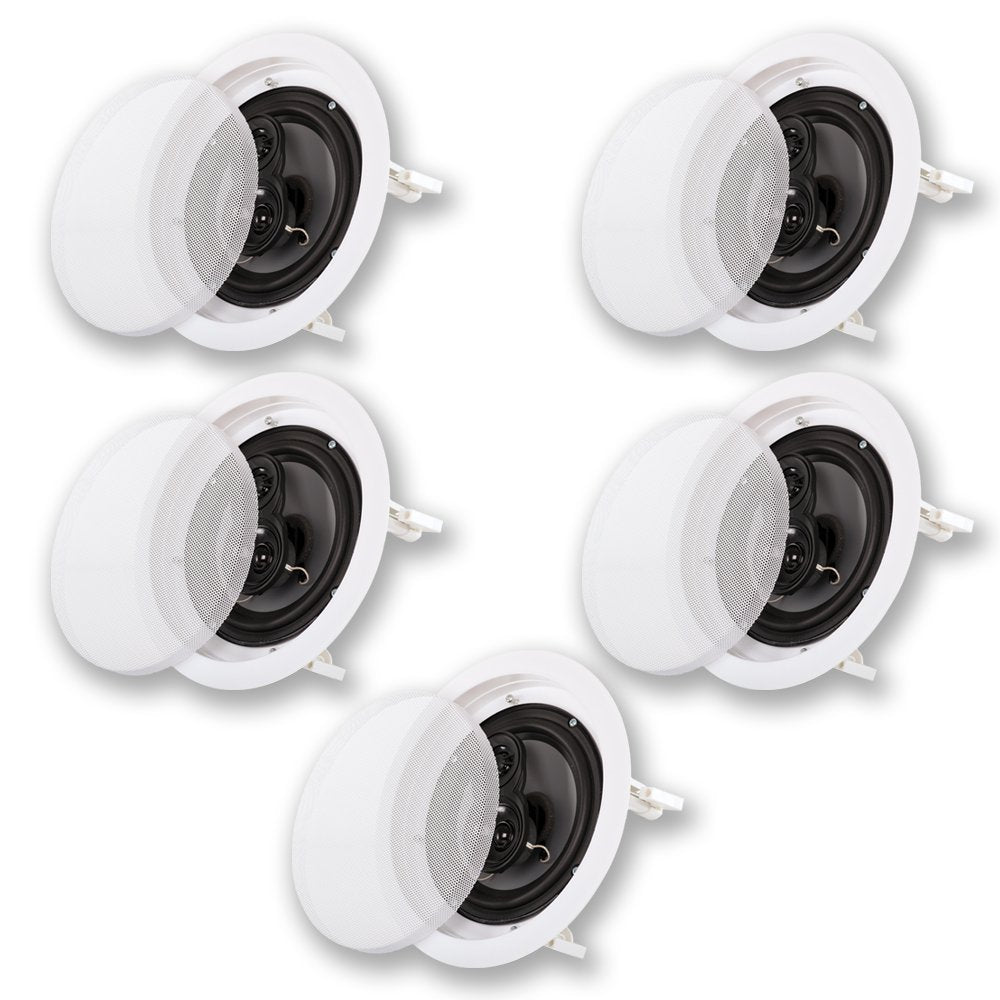 Acoustic Audio Cs Ic63 In Ceiling 6.5'' Home Theater 5 Speaker Set 3 Way 1500 Watt Cs Ic63 5S