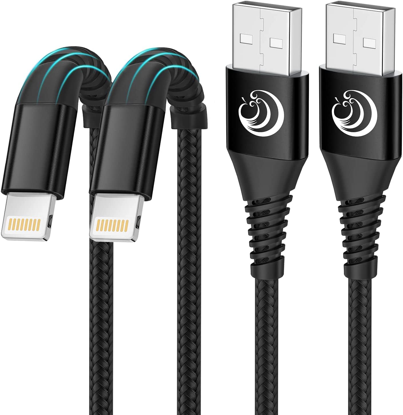 Aioneus Iphone Charging Cable 6Ft 2Pack, Mfi Certified Usb A To Lightning Cable Nylon Braided Fast Charger Cord For Apple Iphone