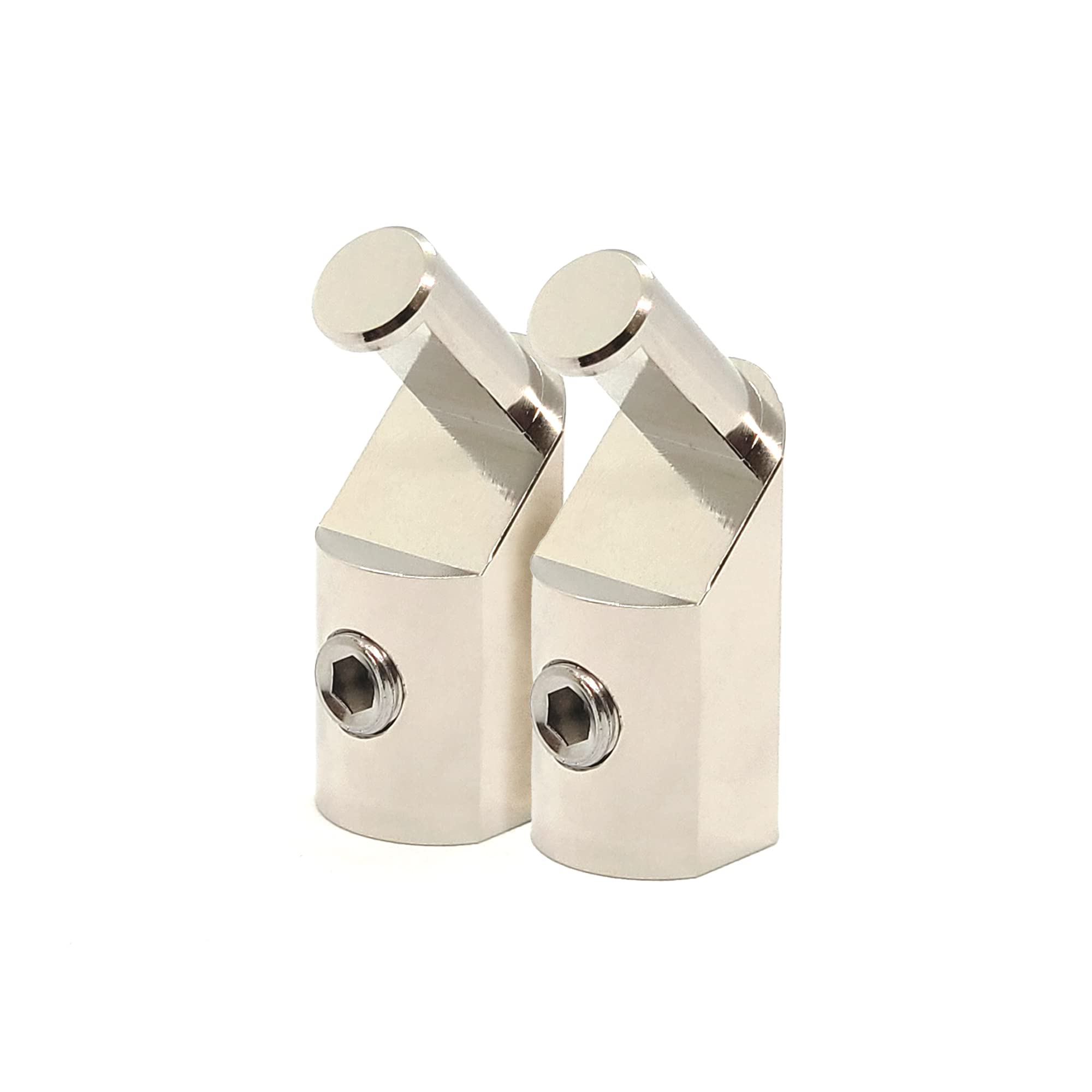 Ill Customz 45 Degree Angled Oversized 1/0 Awg (2/0) To 0 Gauge Offset Amp Inputs Pair