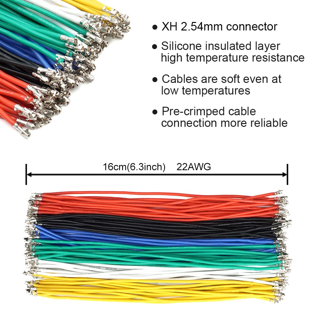 Xh 2.54Mm Connector Kit With Pre-Crimped Cable Wire 2/3/4/5/6/7/8/9/10 Pin Housing Jst Adapter Cable Compatible With Jst-Xh Conn