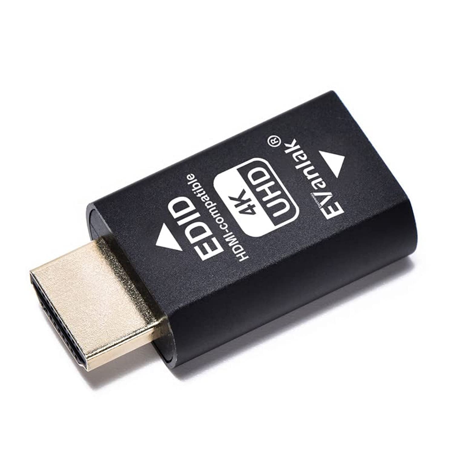 EVanlak Hdmi Edid Emulator Passthrough 3rd Generrtion Premium Aluminum Eliminated Emulator Adapter Work with Mac Thunderbolt to 