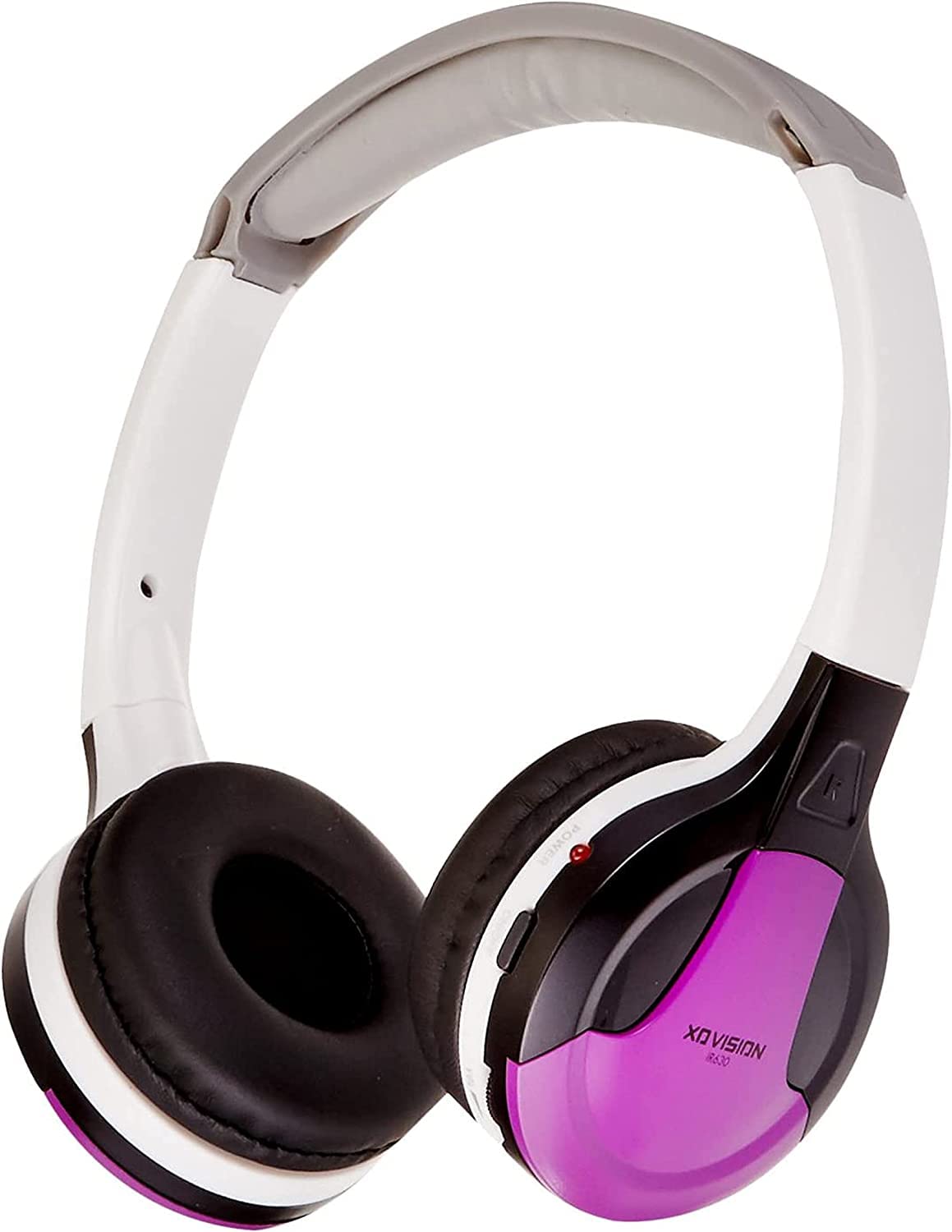 XO Vision IR630PR Universal IR Wireless Foldable Headphones - Purple Wireless Bluetooth-Enabled Lightweight Portable for iPhone,