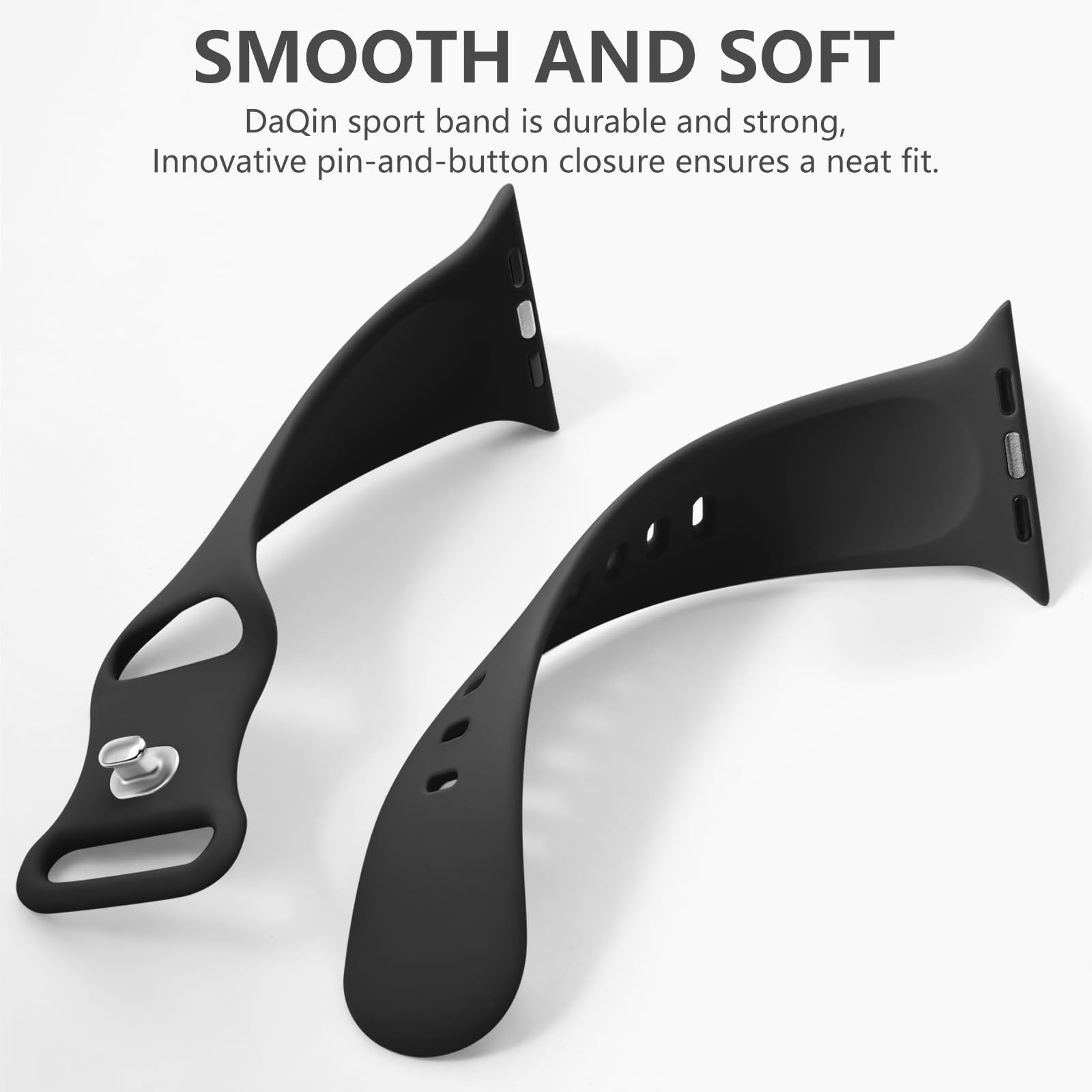 Daqin Sport Band Compatible With Apple Watch Bands 40Mm 41Mm 38Mm 42Mm 49Mm 44Mm 45Mm 46Mm For Women Men, Soft Silicone Wristban