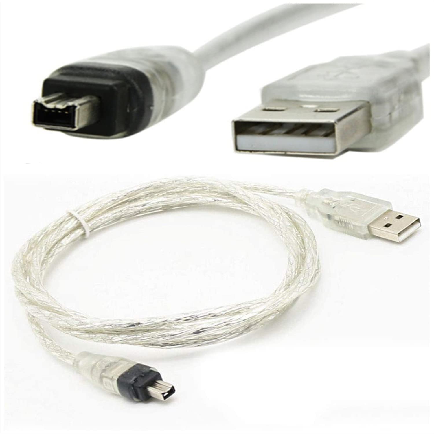 Defomery Usb 2.0 Male To Firewire Ieee 1394 4 Pin Male Ilink Adapter Cord Cable For Sony Dcr Trv75E Dv