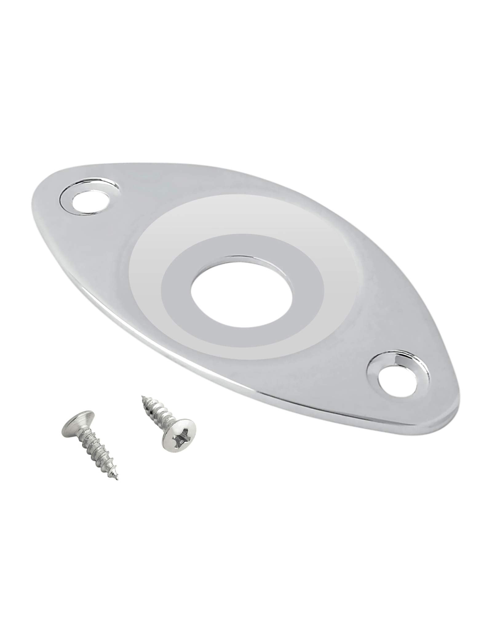 Holmer Guitar Jack Socket Plate Curved Recessed Oval Football Style Output Jack Plate Compatible With Les Paul Ibanez Jackson Gu