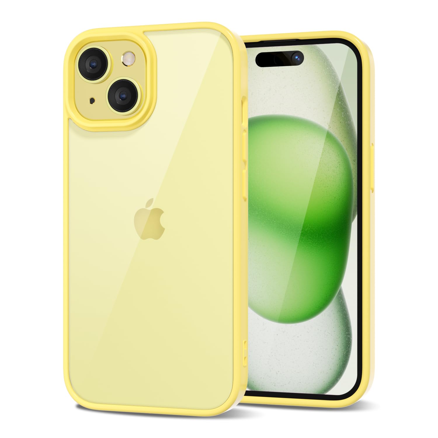 Loeoel For Iphone 15 Case Clear, Transparent Hybrid 15 Case [Hard Plastic & Soft Silicone Bumper] Acrylic Non Yellowing Thin Sli