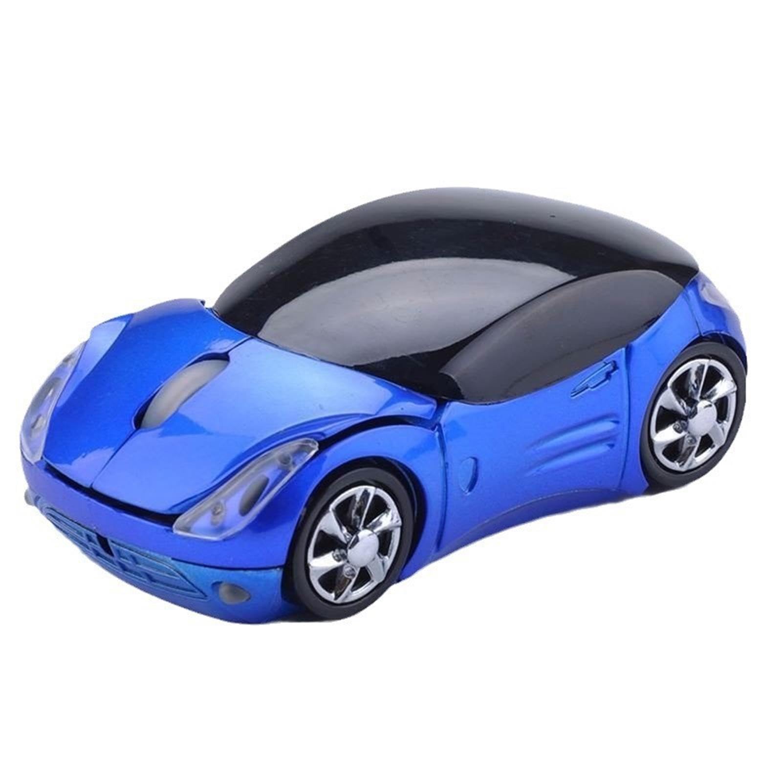 Weixingu 2.4G Wireless Mouse 3D Car Shape Wireless Optical Mouse Usb Receiver For Laptop Pc (Car Mouse, Blue)