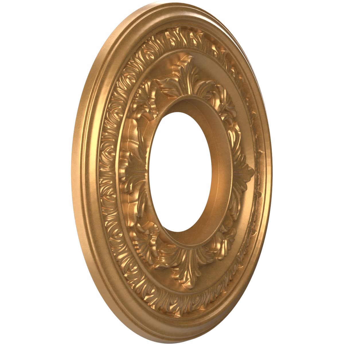 Ekena Millwork Cmp10Babgl Baltimore Thermoformed Pvc Ceiling Medallion (Fits Canopies Up To 4 1/4''), 10''Od X 3 1/2''Id X 3/4''