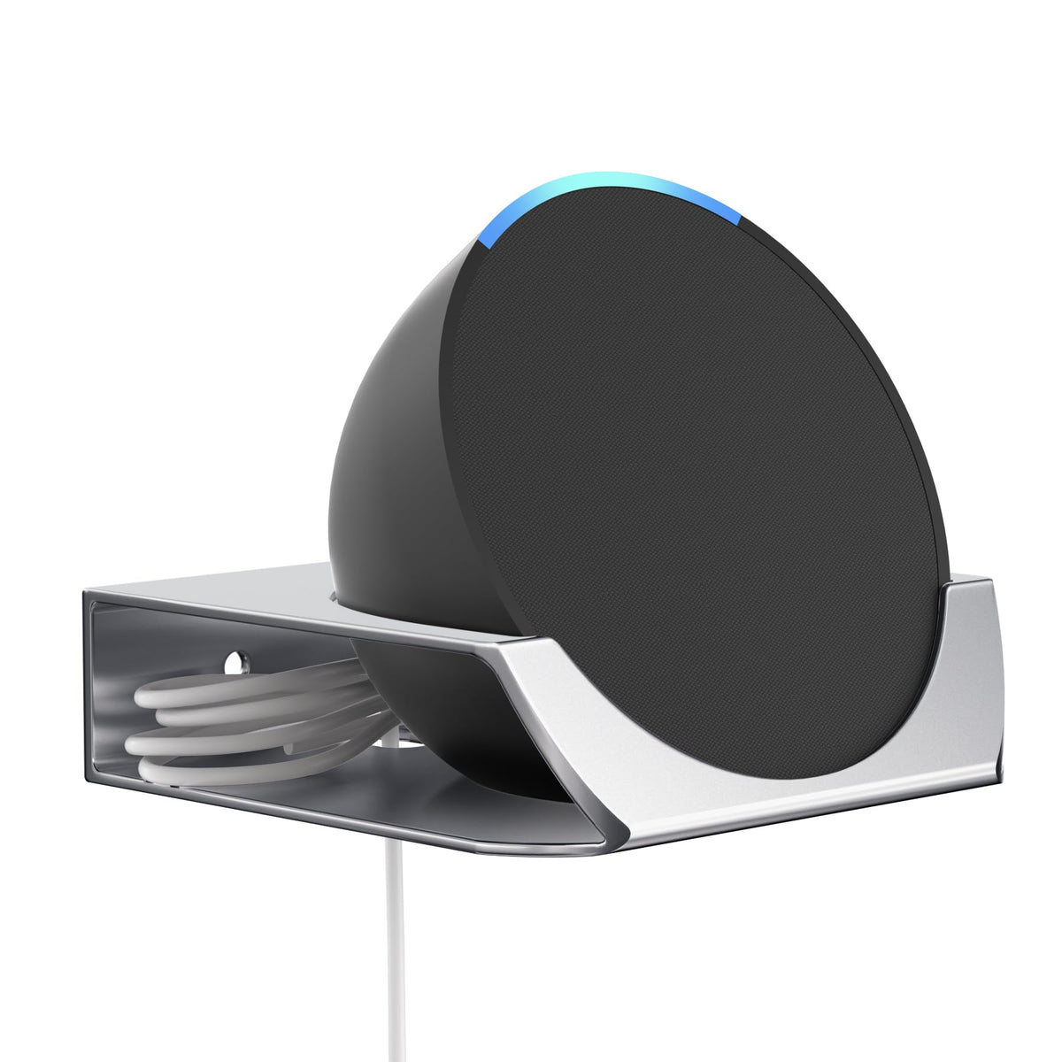 Wawxh1314 Echo Pop Wall Mount, Sturdy Aluminum Speaker Stand, Easy Installation, Wall Mount Bracket For Echo Pop With Cable Mana