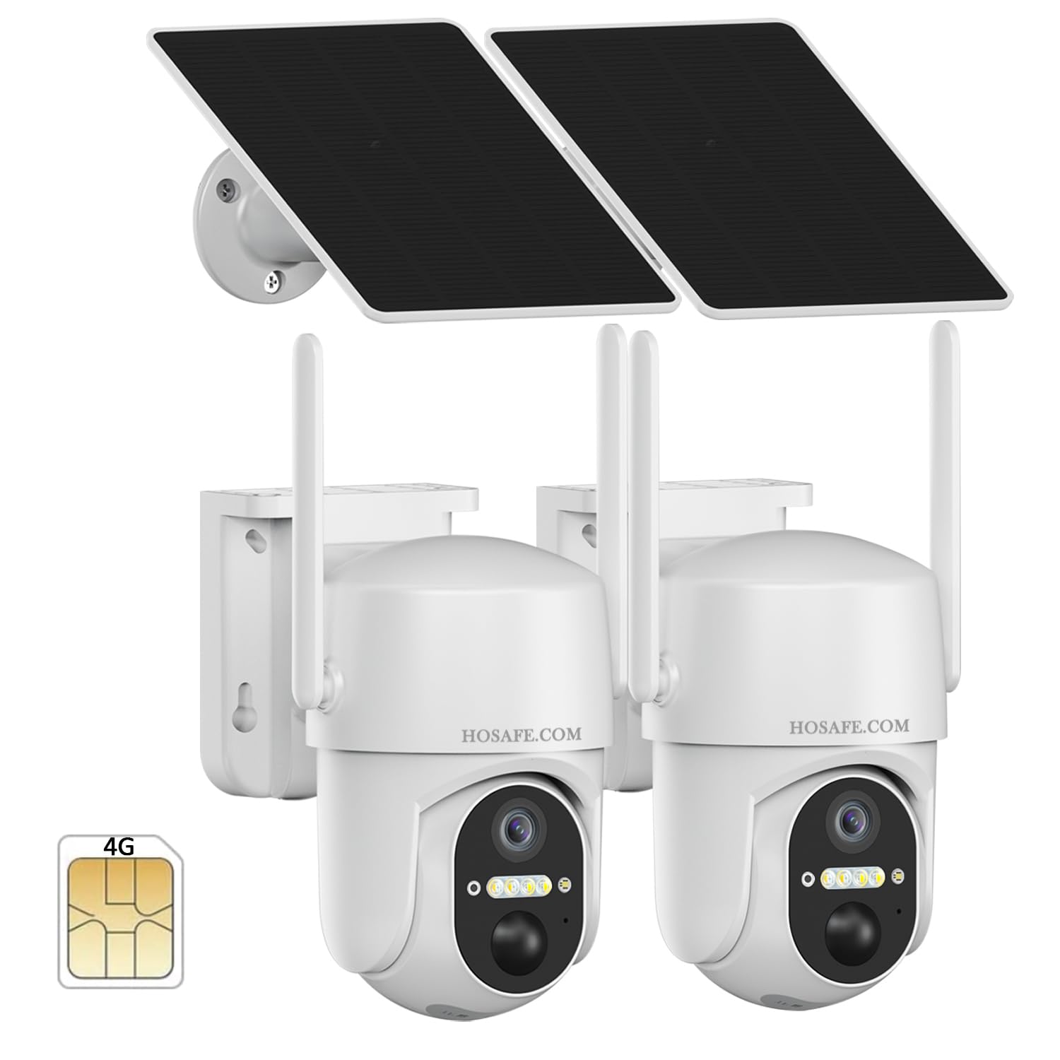 4G Lte Cellular Solar Security Camera Wireless Outdoor, Battery Powered Cameras For Home Security, Pir Motion Detection, 2 Way Audio, 2K Hd Color Night Vision, Cloud & Sd Card, Phone App Alerts