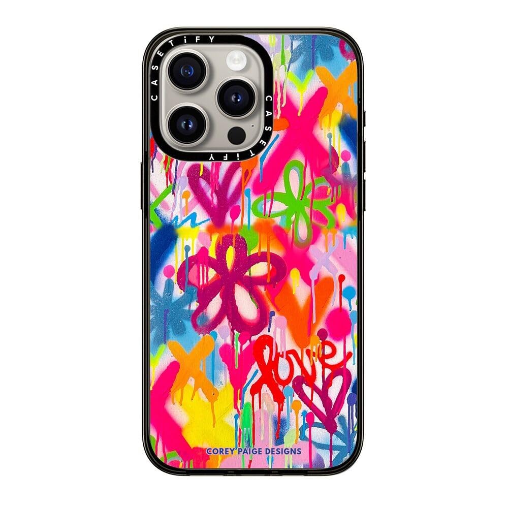 Casetify Compact Case For Iphone 15 Pro Max [2X Military Grade Drop Tested / 4Ft Drop Protection]   Graffiti Street Style   Clea