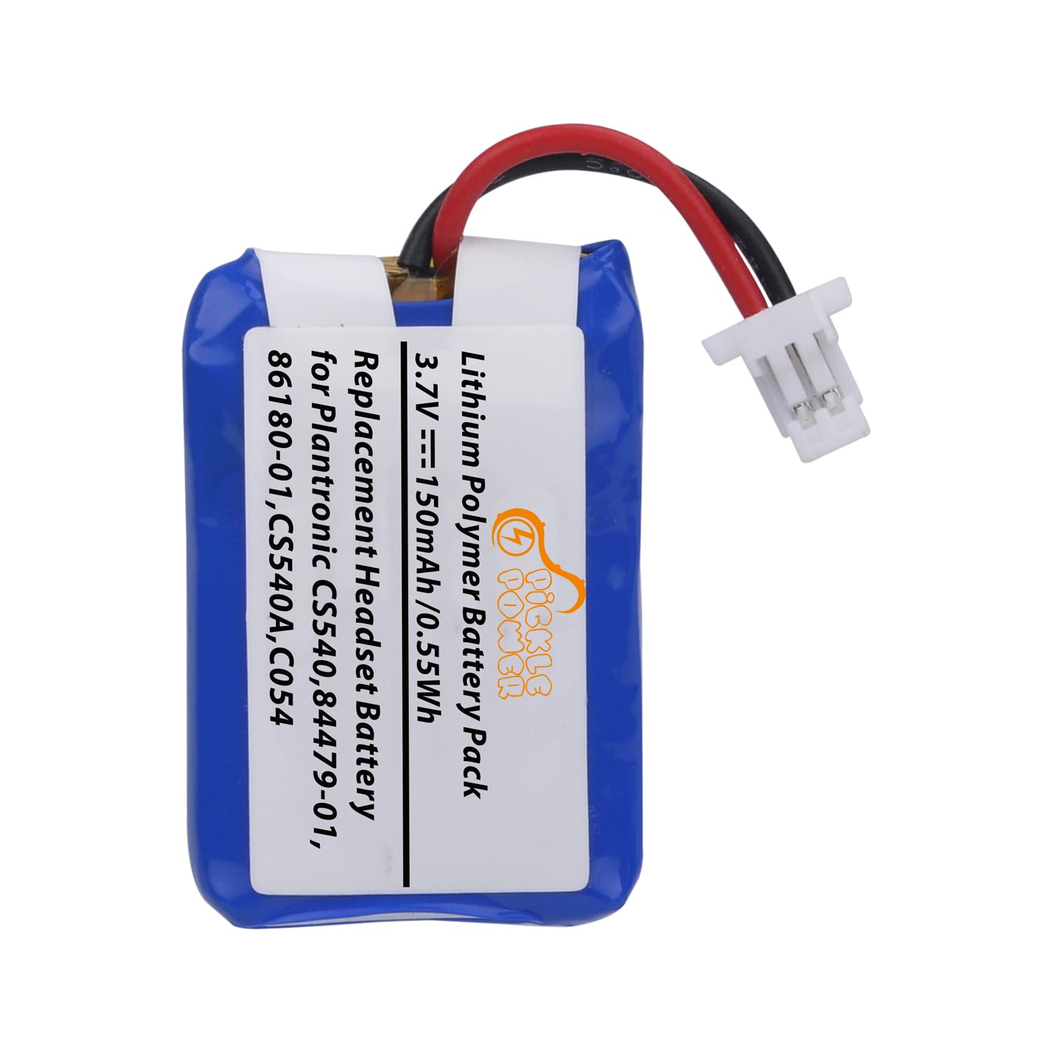 Pickle Power Cs540 C054 Battery, 2 Pack Replacement Battery For Plantronics Cs540 Cs540A C054 Wireless Headset 84479 01, 86180 0