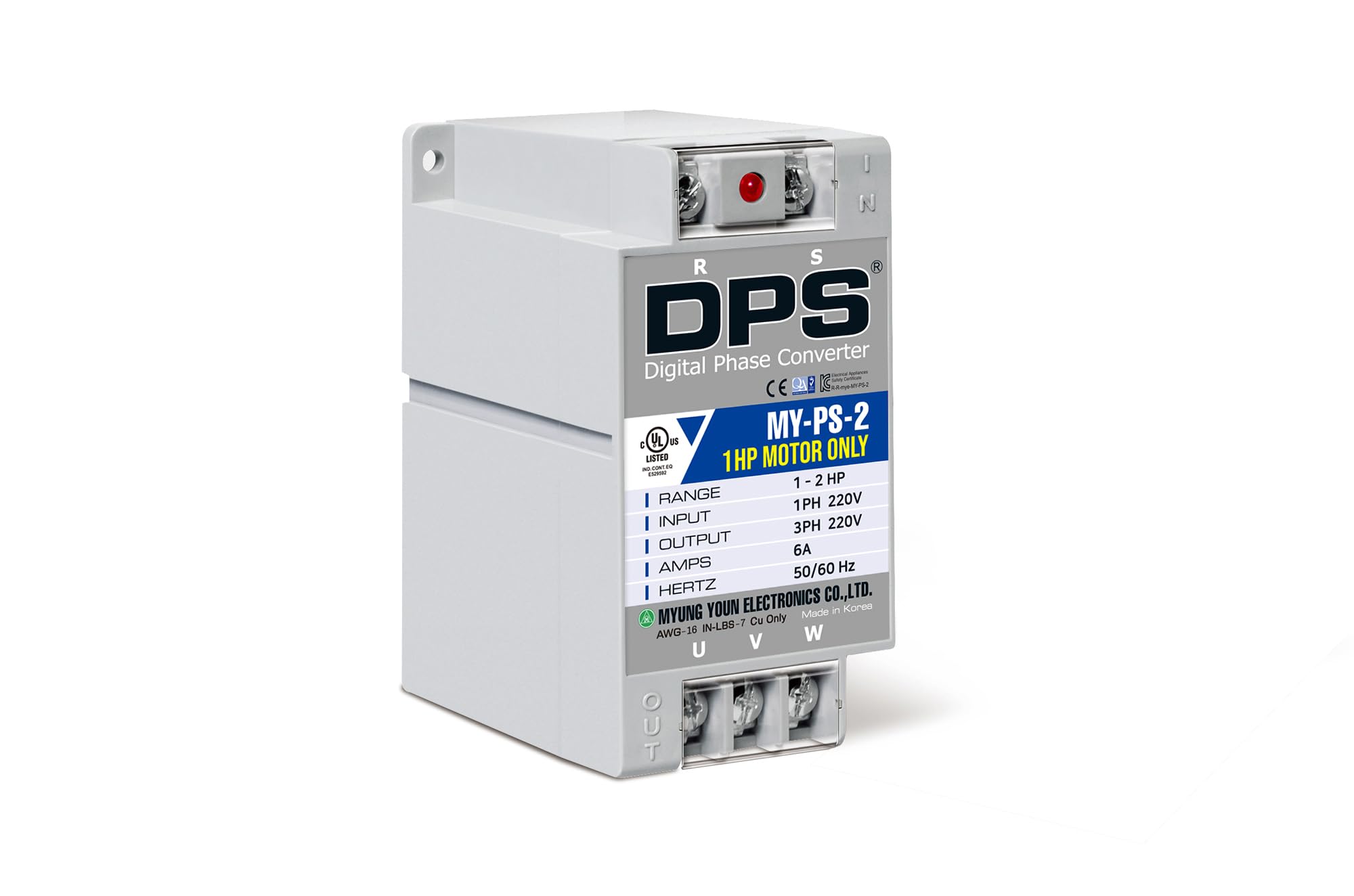 Dps Used For 1Hp(0.75Kw) 3A Motor, Single To 3 Phase Converter, My Ps 2, 1 Dps Must Be Used For 1 Motor Only, Input/Output 200 2