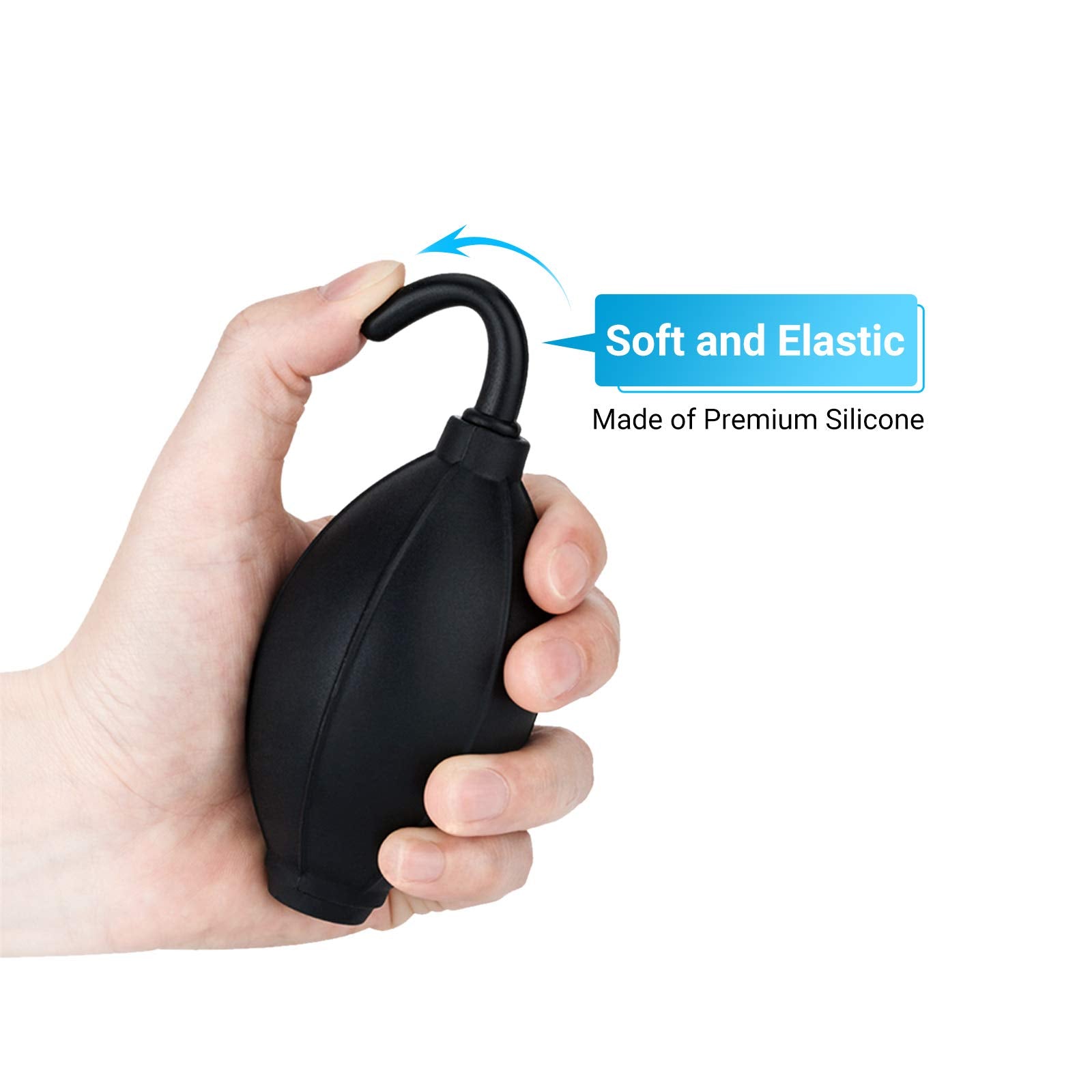 Soft Tip Silicone Super Air Blower Blaster Pump Dust Cleaner Include Micro Fiber Cleaning Cloth, Bulb Blower For Digital Slr Len