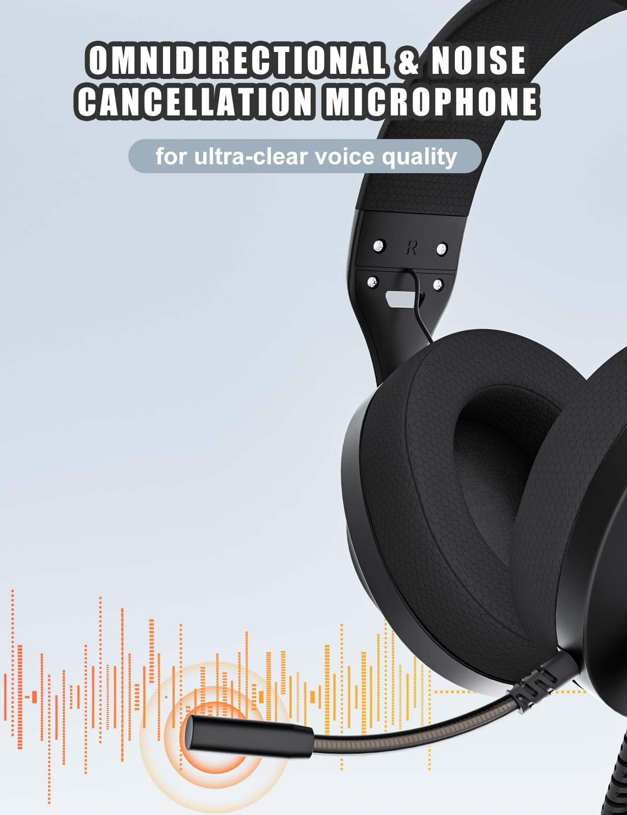 Wirwtru S30 Gaming Headset With Microphone,198G Lightweight Design, Gaming Headphones For Xbox, Xbox Series X|S, Ps5, Ps4,Switch