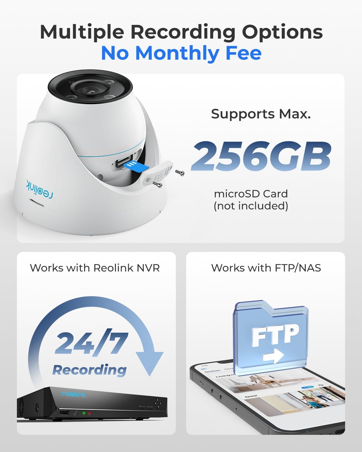 Reolink 4K Poe Security Ip Camera, Turret Camera Outdoor With 3X Optical Zoom, 2.8Mm 8Mm Lens, 110 Degree Wide View, 100Ft Color