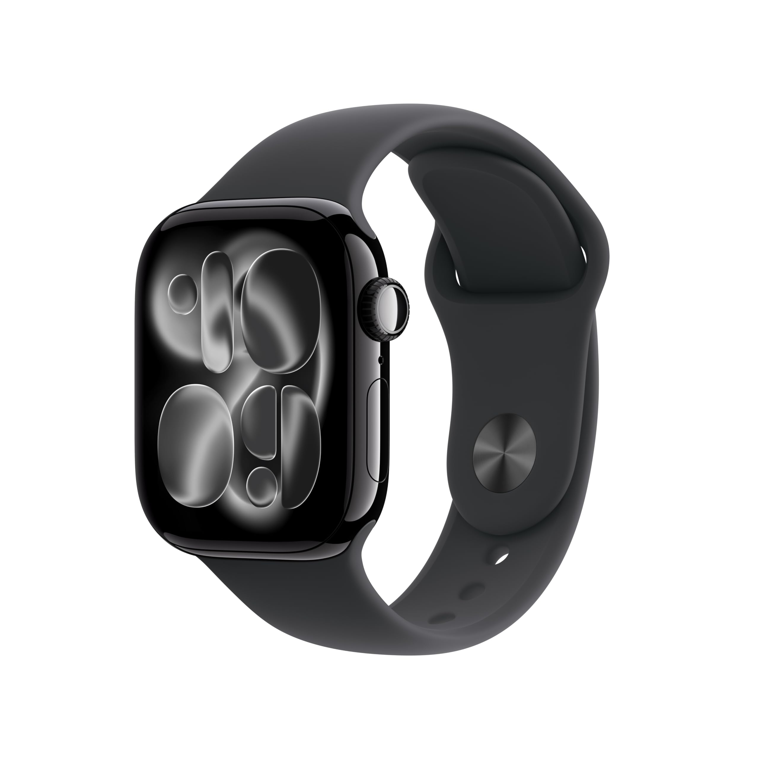Apple Watch Series 11 [GPS + Cellular 42mm] Smartwatch with Jet Black Aluminum Case with Black Sport Band - M/L. Sleep Score, Fi