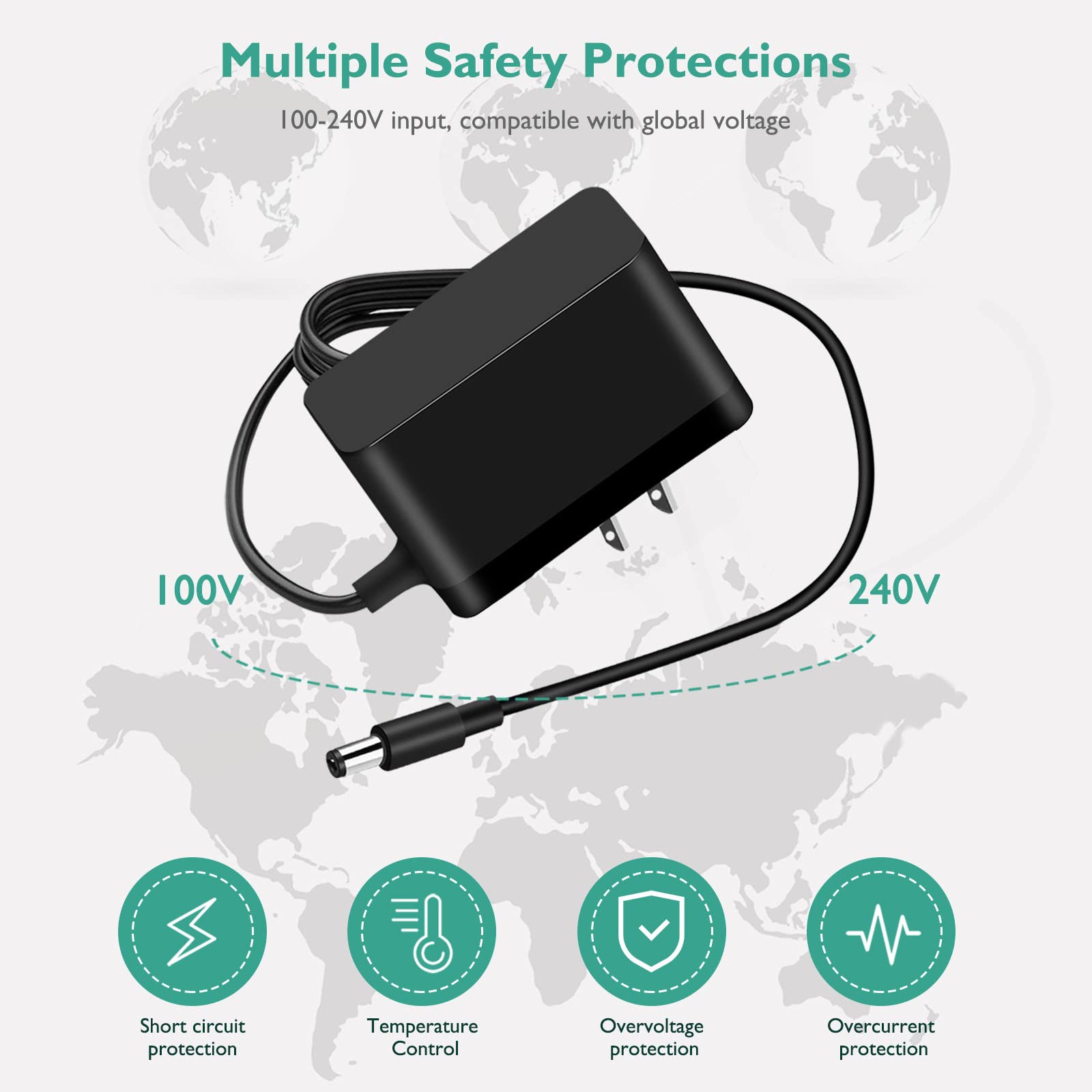 Lnauy Charger Cord Compatible With Bissell Pet Stain Eraser Cordless Handheld Portable Cleaner Vacuum 1611736 Pet Stain Eraser 2