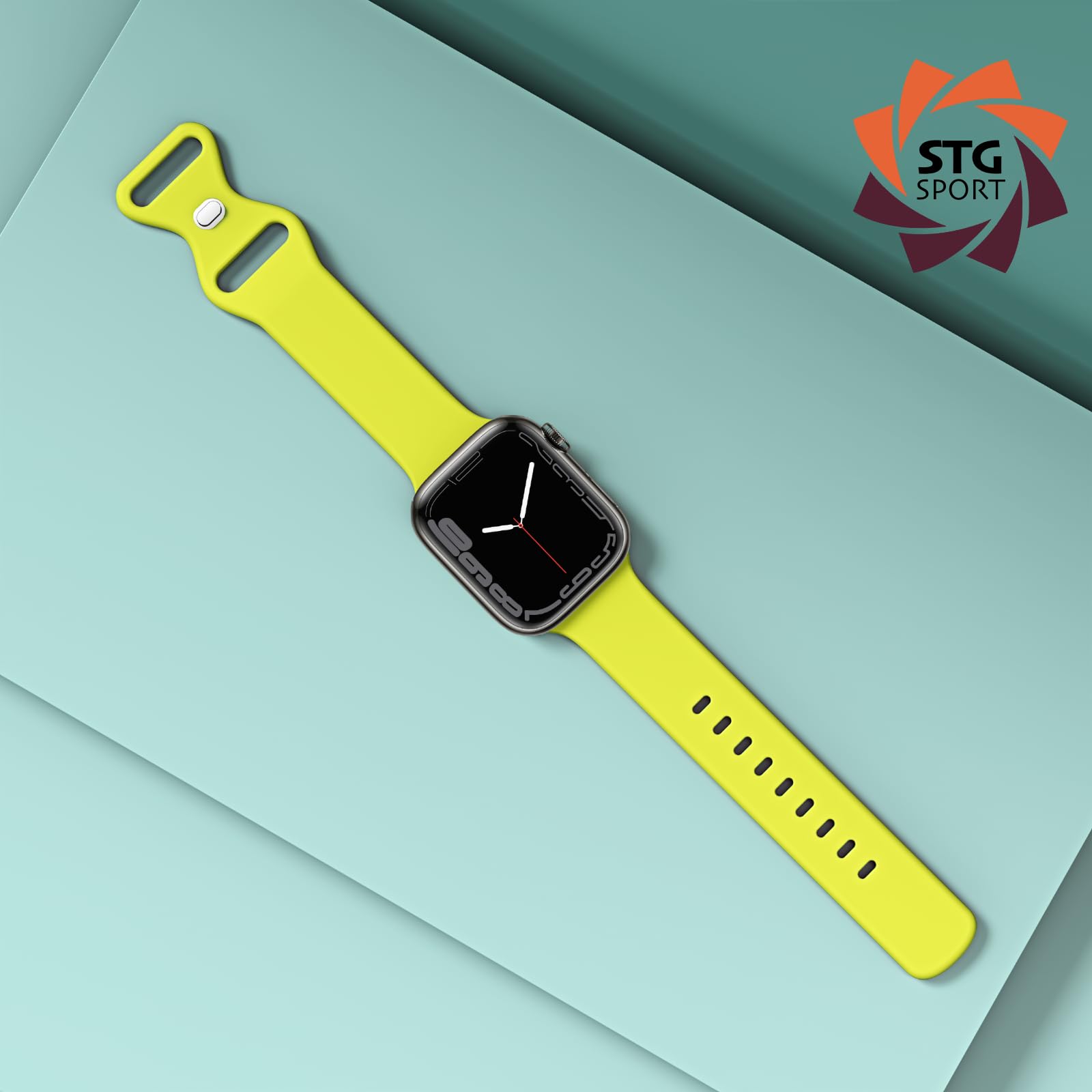 Stg Sport Silicone Band Compatible With Apple Watch Band 40Mm 41Mm 42Mm 44Mm 45Mm 46Mm 49Mm S/M M/L Iwatch Ultra 2/Ultra Series