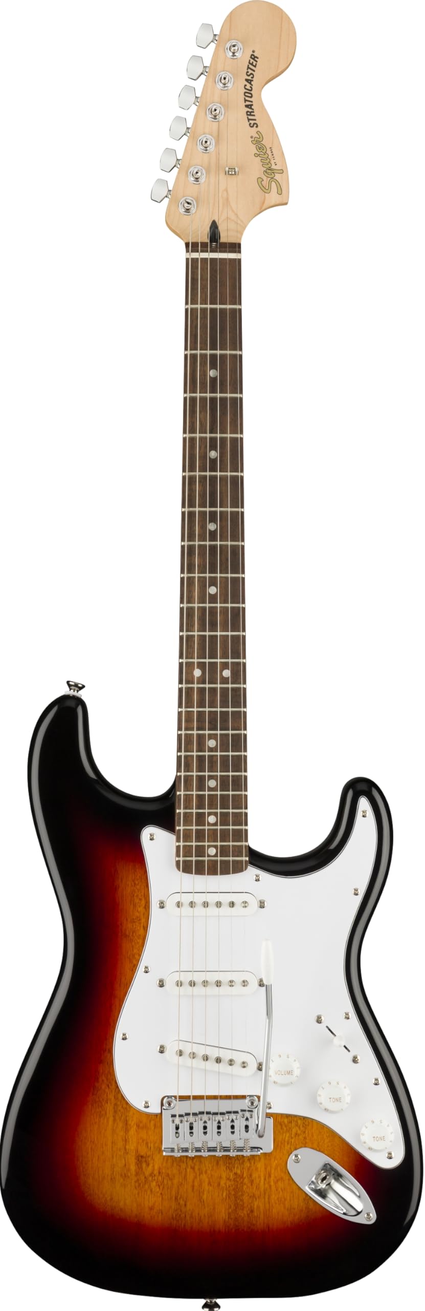 Squier Affinity Series Stratocaster Electric Guitar, with 2-Year Warranty, 3-Color Sunburst, Laurel Fingerboard