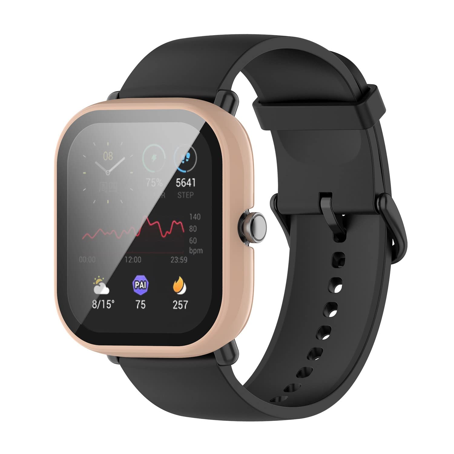 Compatible With Amazfit Gts 2 Mini Screen Protector Case, Hard Pc Ultra Thin Bumper Overall Shock Proof Scratch Resistant Protec