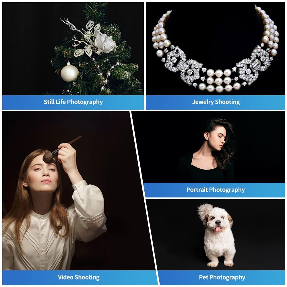 Black Backdrop Curtain, Hemmotop 5X6.5 Ft Black Photo Backdrop For Photoshoot, Party, Video Recording, Black Drop Cloths Polyest