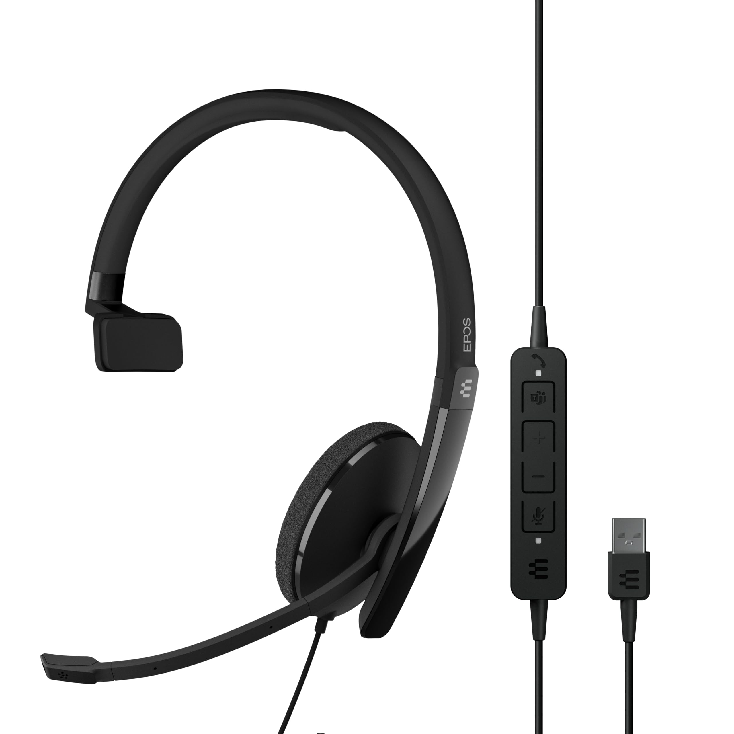 EPOS Adapt 130T USB II - Wired, Single-Sided Headset with USB Connectivity, MS Teams Certified and UC Optimized - Superior Sound