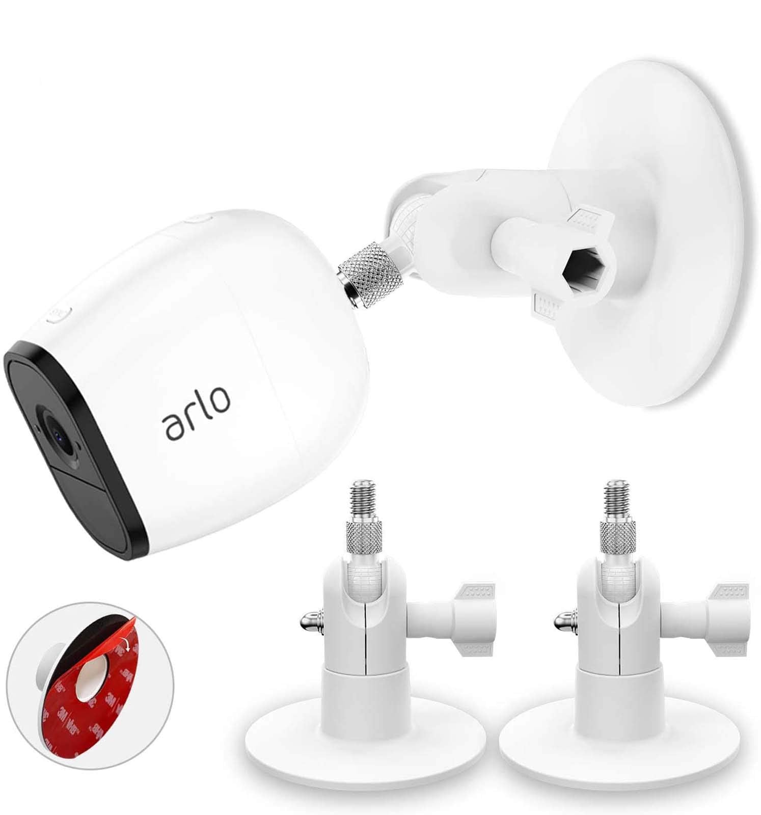 Holaca Screwless Wall Mount Kit For Arlo Pro 4 Arlo Pro 3 Ring Cam Arlo Ultra Wyze Cam Outdoor Camera Eufycam, Easy To Install,