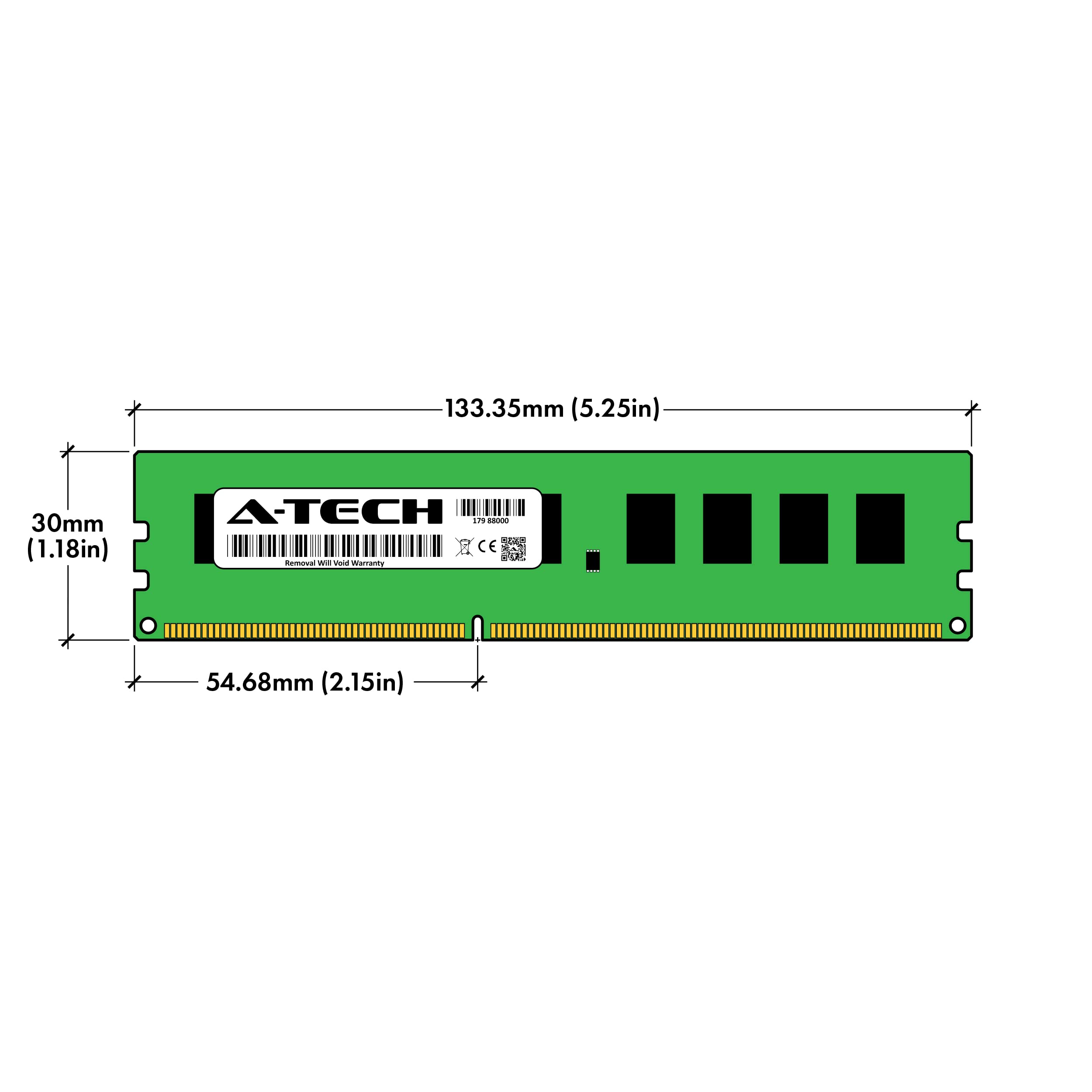 A-Tech Server 16Gb Kit (2 X 8Gb) 2Rx8 Pc3-10600E Ddr3 1333Mhz Ecc Unbuffered Udimm 240-Pin Dual Rank Dimm 1.5V Workstation Serve