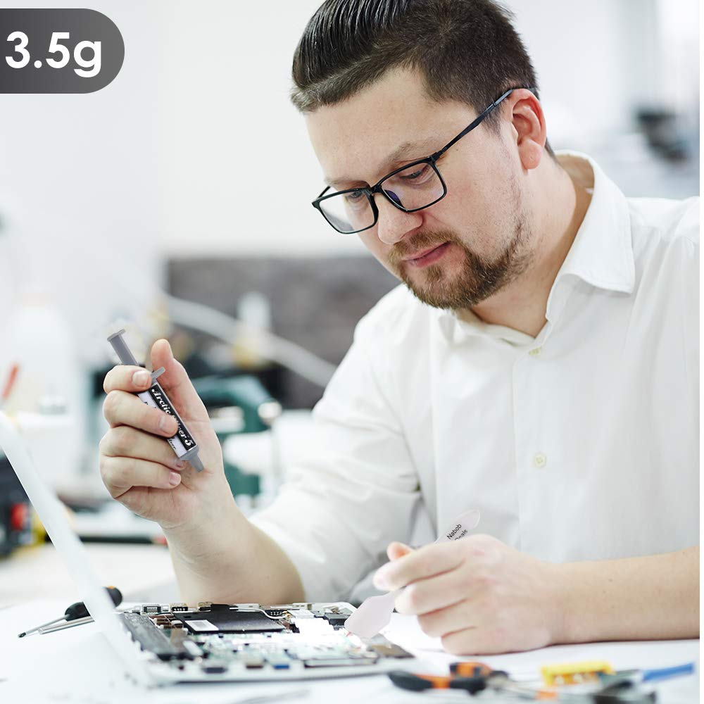 Arctic Silver 5 Thermal Cooling Compound Paste 3.5G High Density Polysynthetic Silver (As5 3.5G W/Tool)