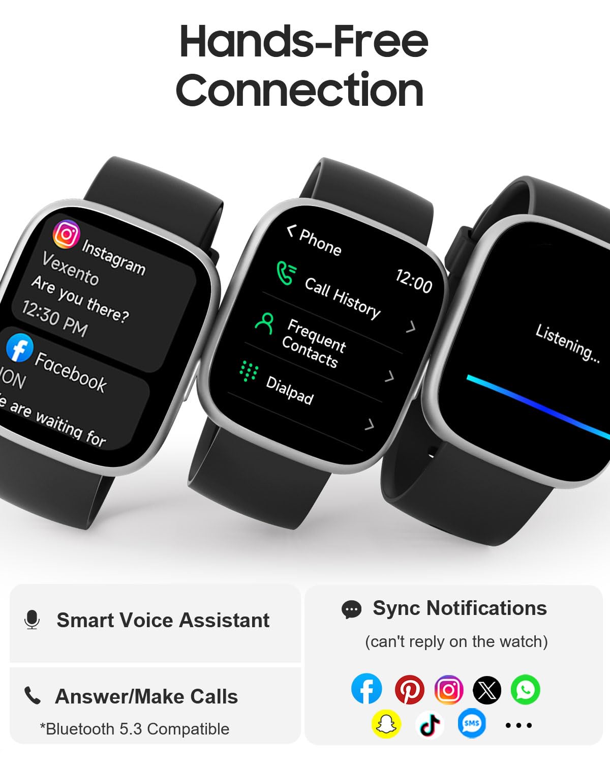 Toobur Smart Watch For Women Men, 1.83'' Fitness Tracker Watch With Heart Rate/Step Tracker/Pedometer/Sleep, Ip68 Waterproof Sma