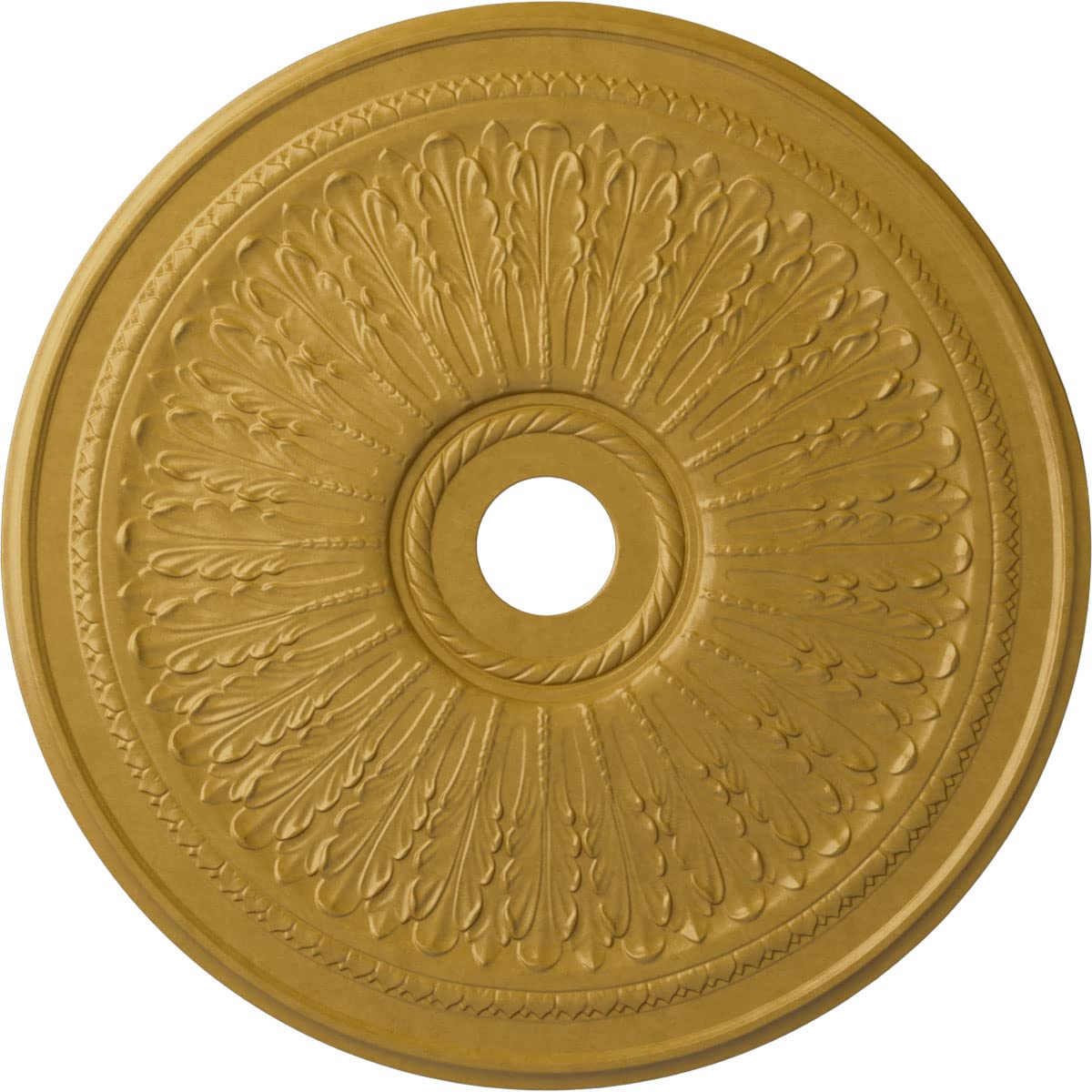 Ekena Millwork Cm29Oaigs Oakleaf Ceiling Medallion, 29 1/8''Od X 3 5/8''Id X 1''P, Hand Painted Iridescent Gold