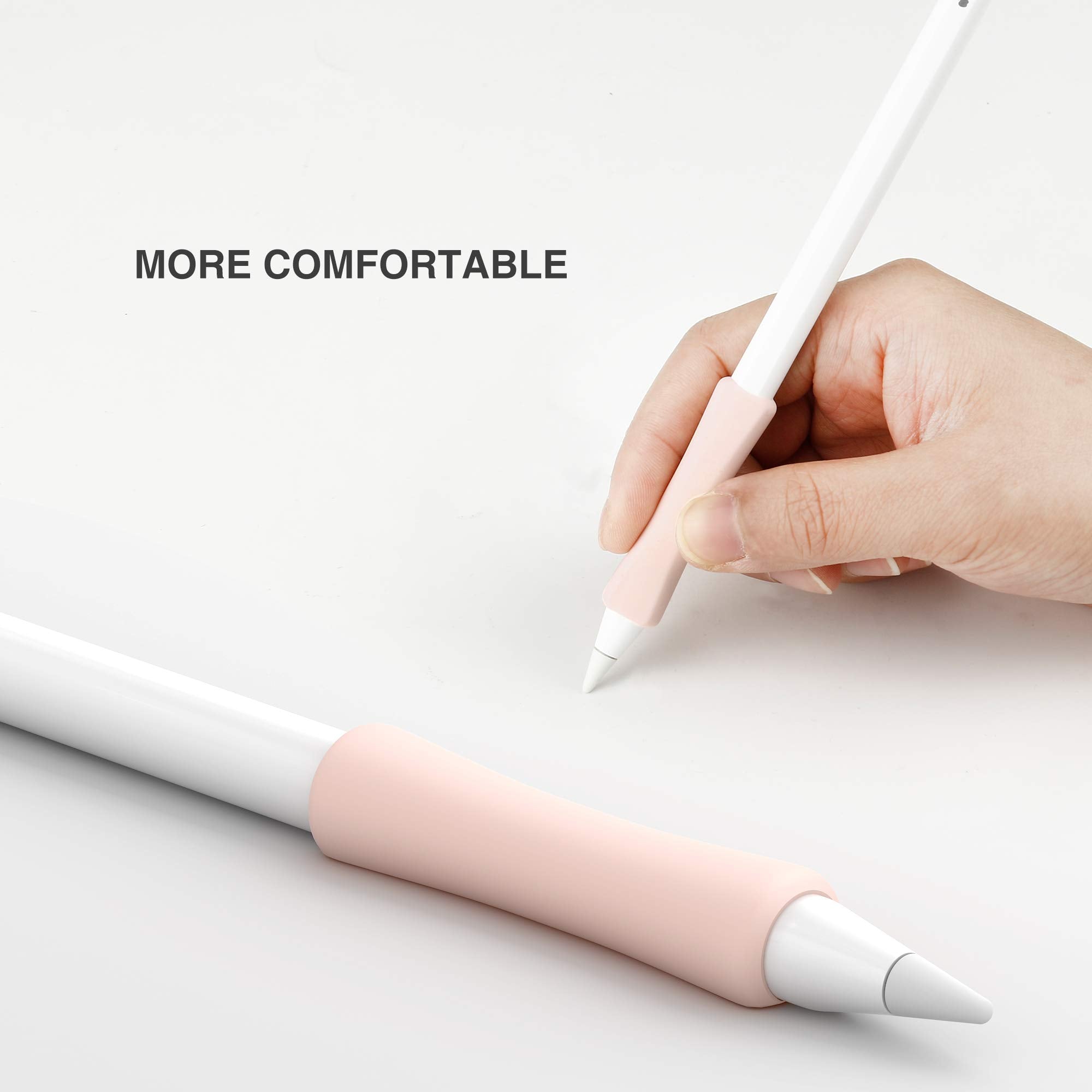 3 Pack Pink Ipencil Grips Case Cover Ergonomic Silicone Sleeve Holder Compatible With Apple Pencil 2Nd Generation, Ipad Pro 11 1