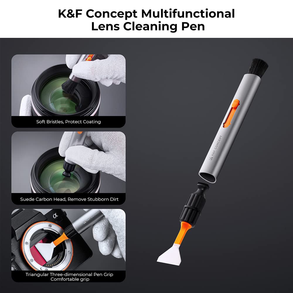 K&F Concept 32 In 1 Camera Lens Cleaning Kit For Dslr Camera Lens Filter With Cleaning Pen+Air Blower+Cleaning Cloth*2+Full Fram