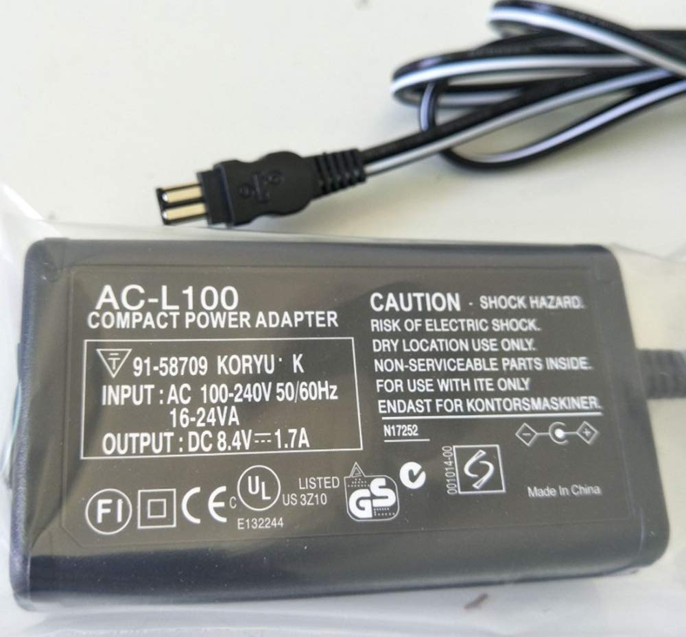 Ac L100 Ac Power Supply Adapter, Replacement For Sony Ac L10A, Ac L10B, Ac L10C Ac L15A/B Ac L100C,For Sony Handycam Ccd Trv77 Ccd Trv88 Ccd Trv9X Dcr Trv6E Mvc Fd Cameras