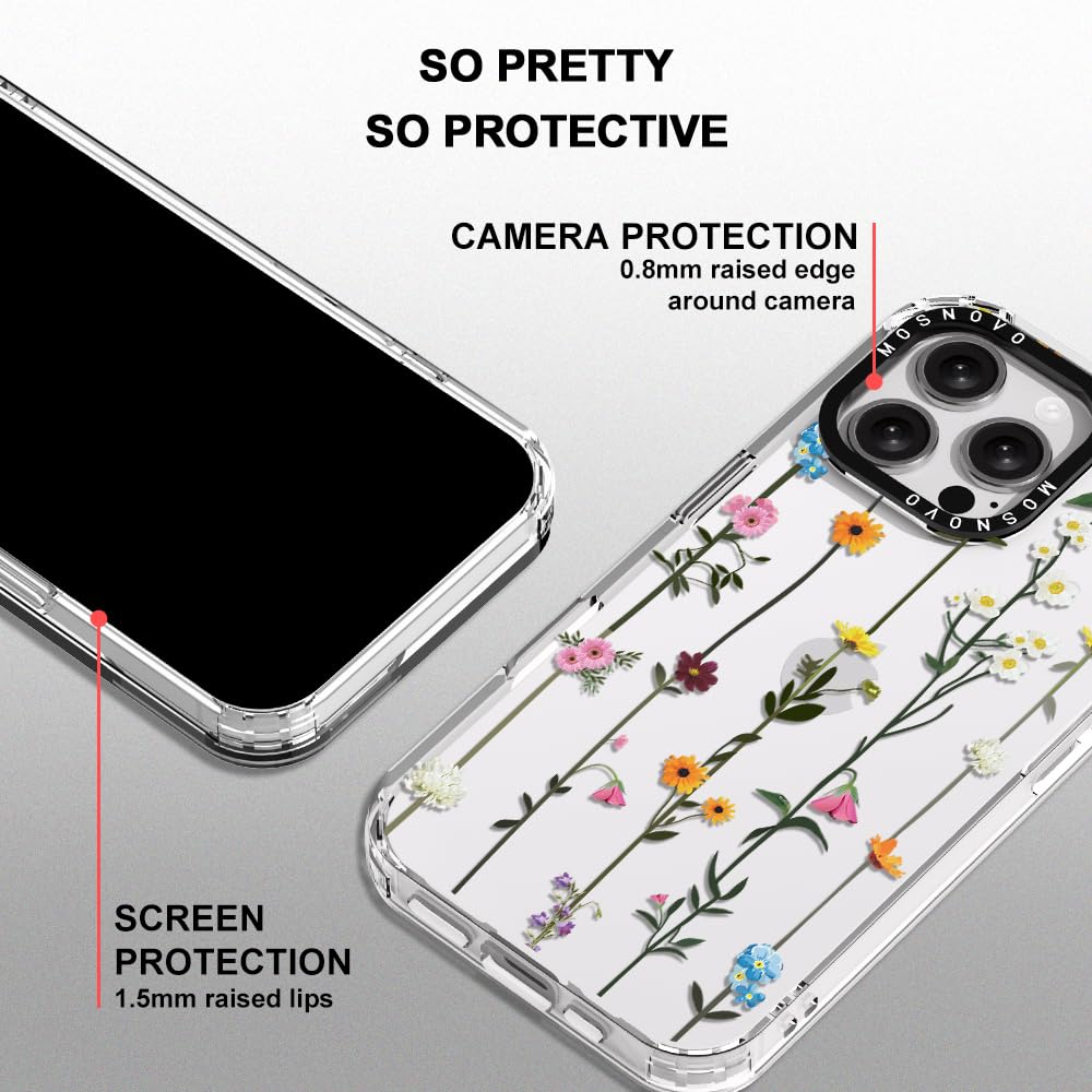 Mosnovo Case For Iphone 16 Pro Max, [Buffertech 6.6Ft Military-Grade Drop Protection] [Anti Peel Off Tech] Clear Tpu Bumper Phon