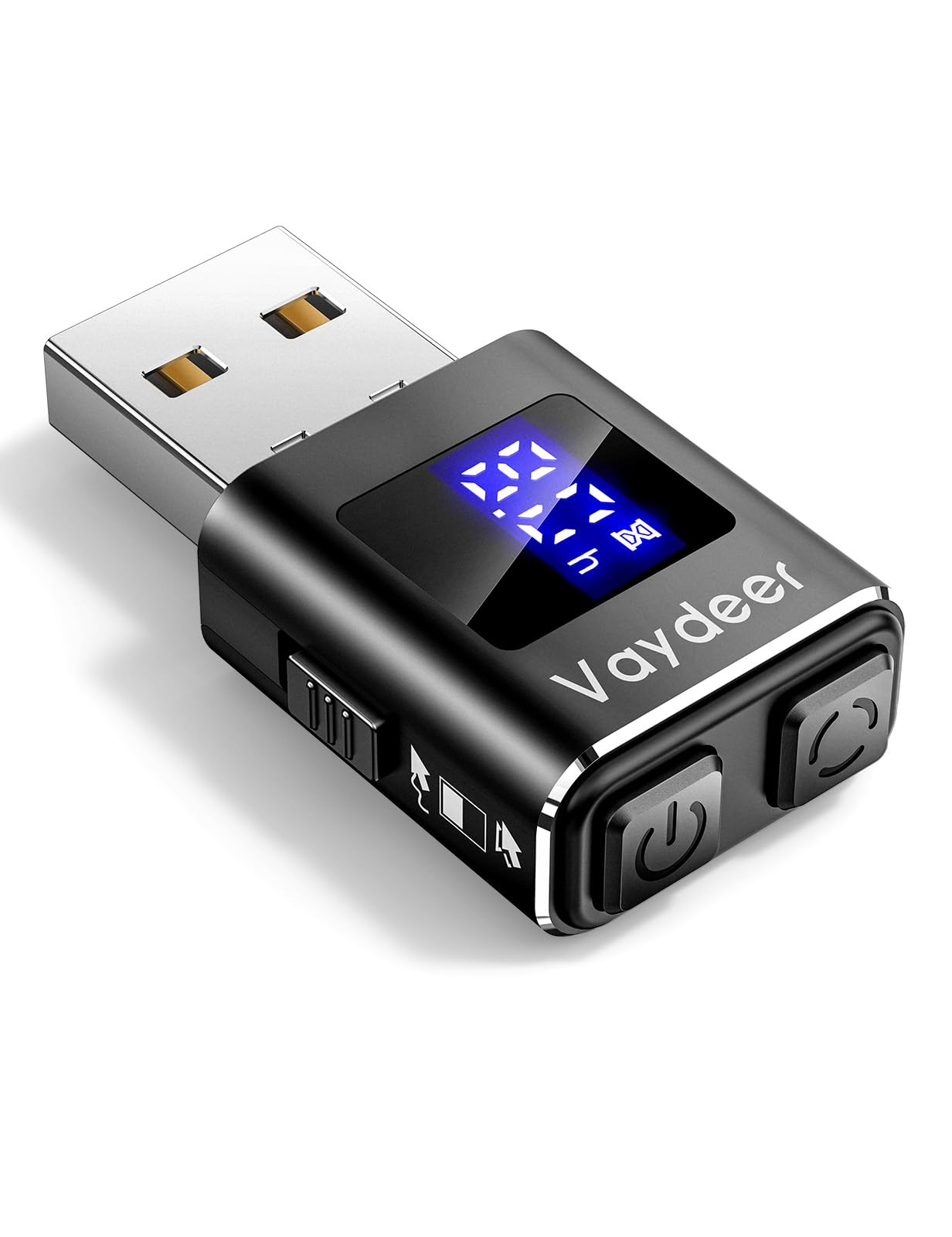 Vaydeer Metal Mini Mouse Jiggler, T5s Mouse Mover with Timer, LED Countdown, Undetectable, 3Button Control, for Office, Remote 