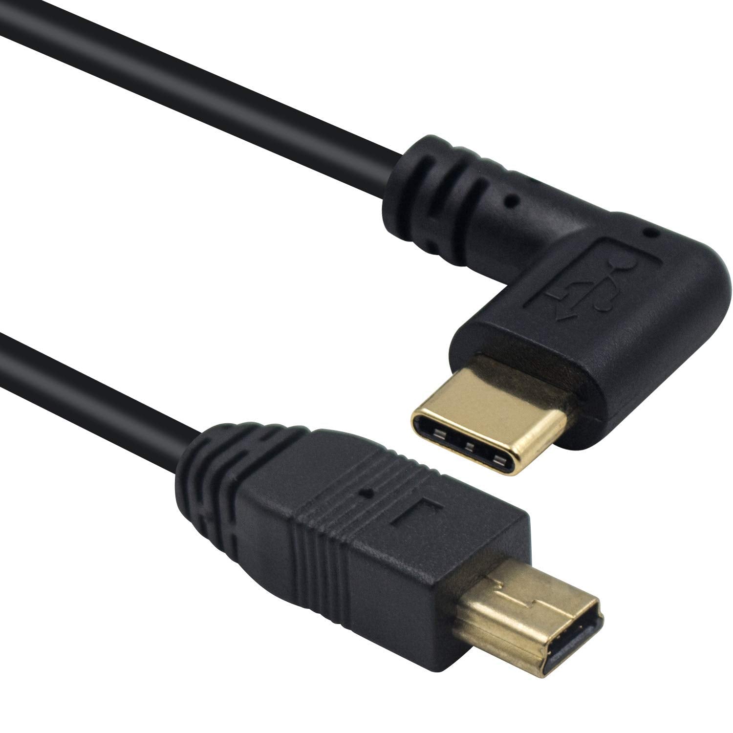 Duttek Mini Usb To Usb C Cable, Usb C To Mini Usb Cable, Right Angled Usb 3.1 Type C Male To Mini Usb Male Converter Cable Cord