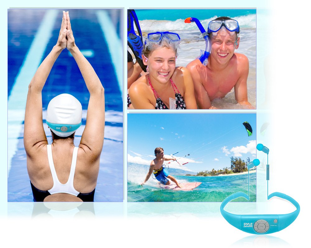 Upgraded Active Sport Waterproof Headphones   Bluetooth Headset Hands Free, Water Resistant Wireless Stereo, Headphones With Mic