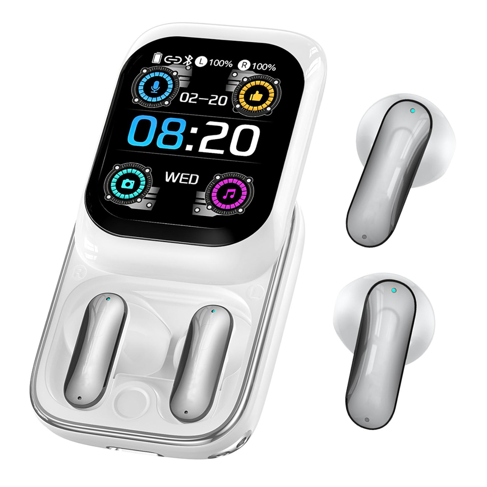 Yworlln Translation Earbuds Real Time, Wireless Earbuds with Slide Touch Screen, 2026 New Translator Headphones Supports 134 Lan