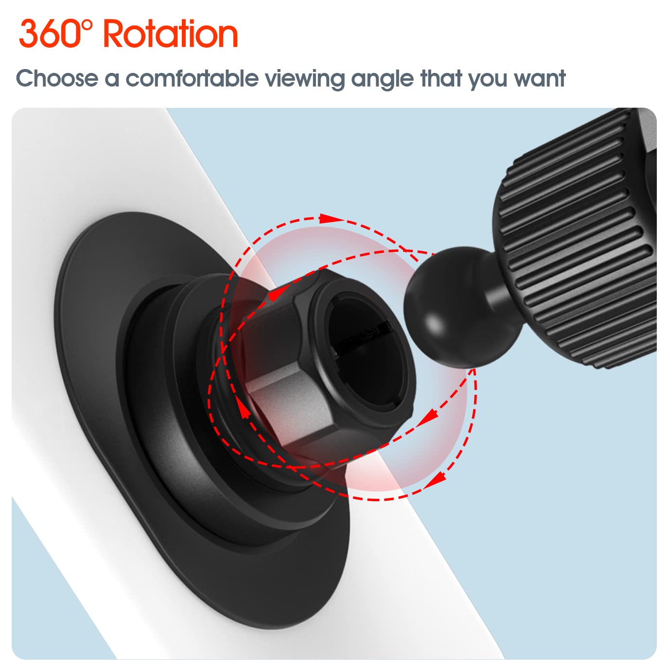 Sincetop Car Phone Mount With Lock Hook, Horizontal Vent Fin Holder, One Hand Quick Mount & Release