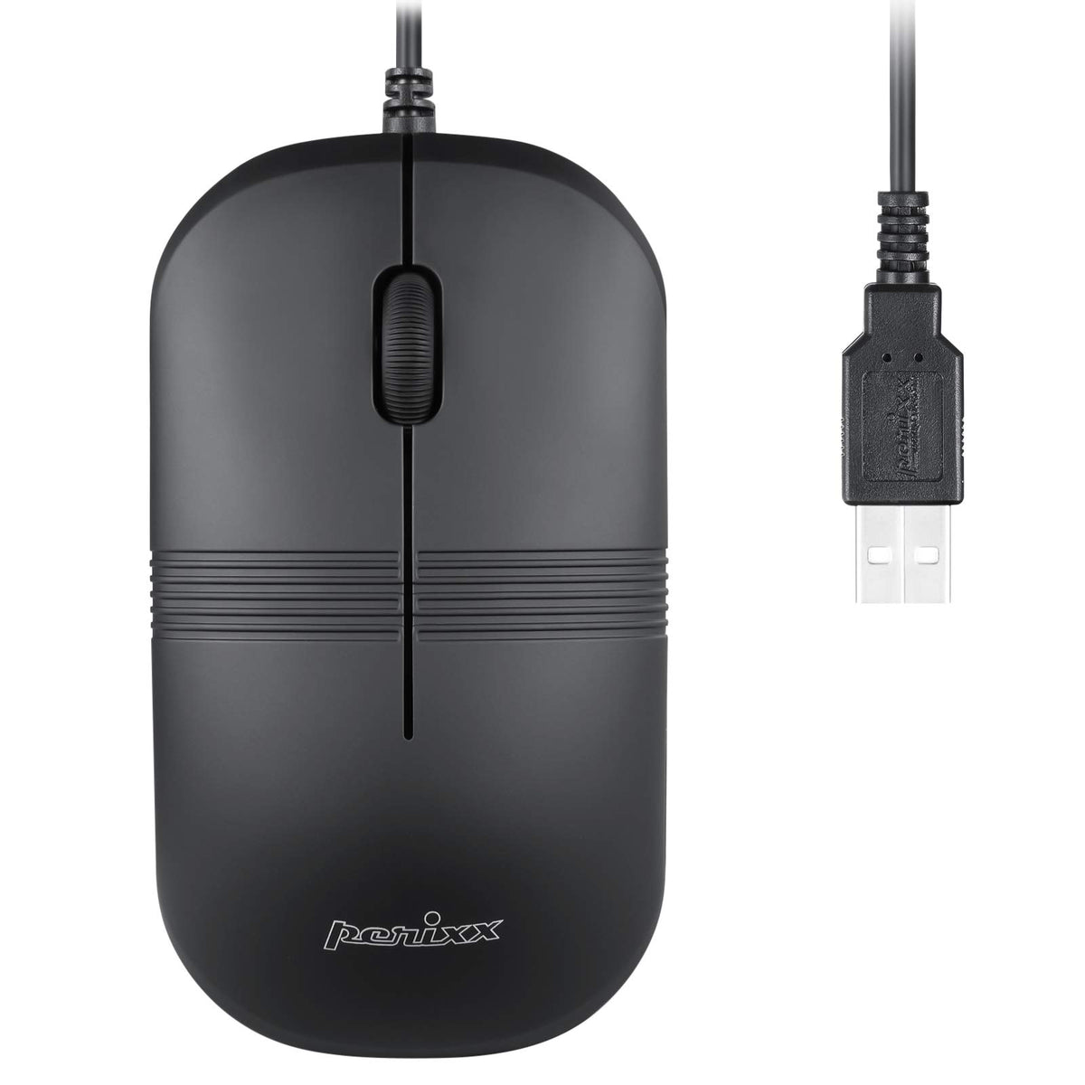Perixx Perimice 503B Wired Optical Washable Mouse, Black (11419)