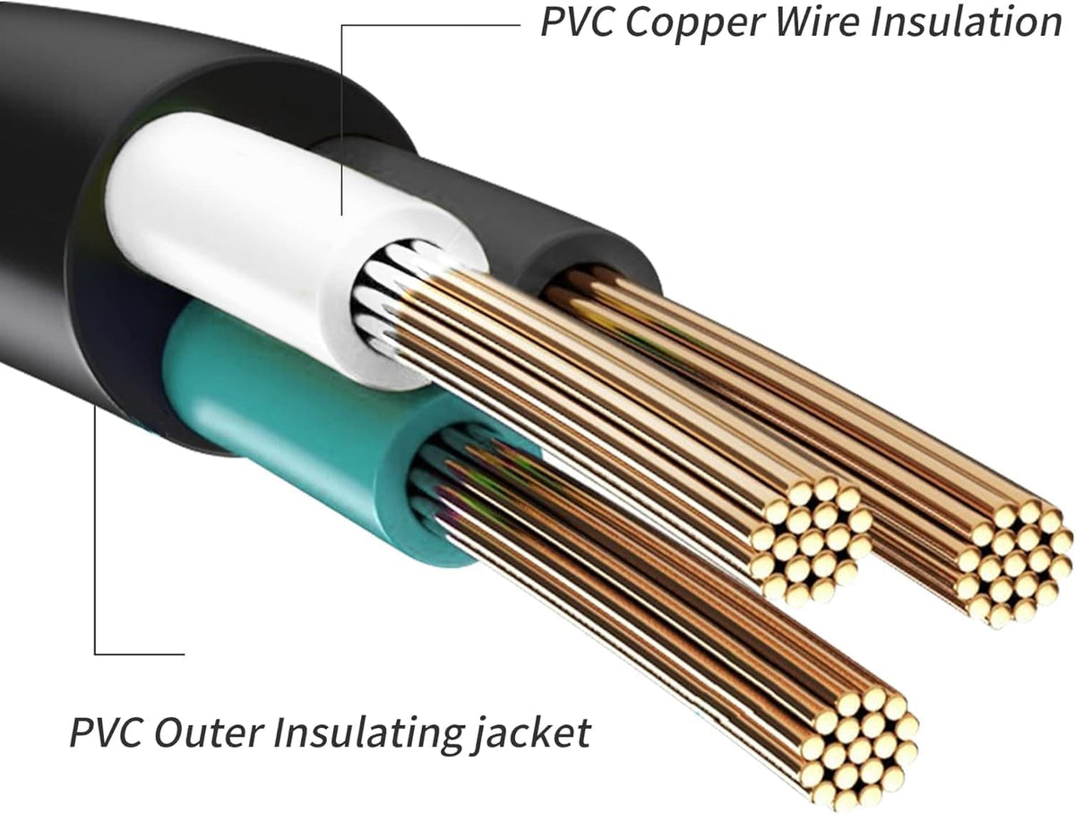 Honderson Flat Plug Indoor Extension Cord, Ul Listed, 16 Gauge 6Ft ...