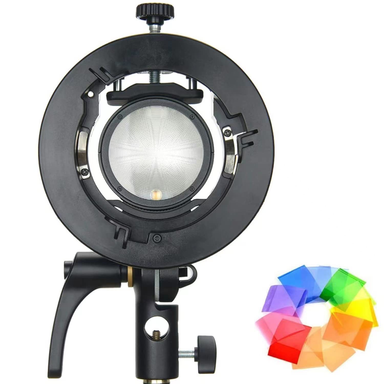 Godox S2 Speedlite Bracket Bowens Mount For Godox Flash Godox V1 Ad200Pro Ad200 Ad400Pro Other Flashes, Precise Tilt Control S T